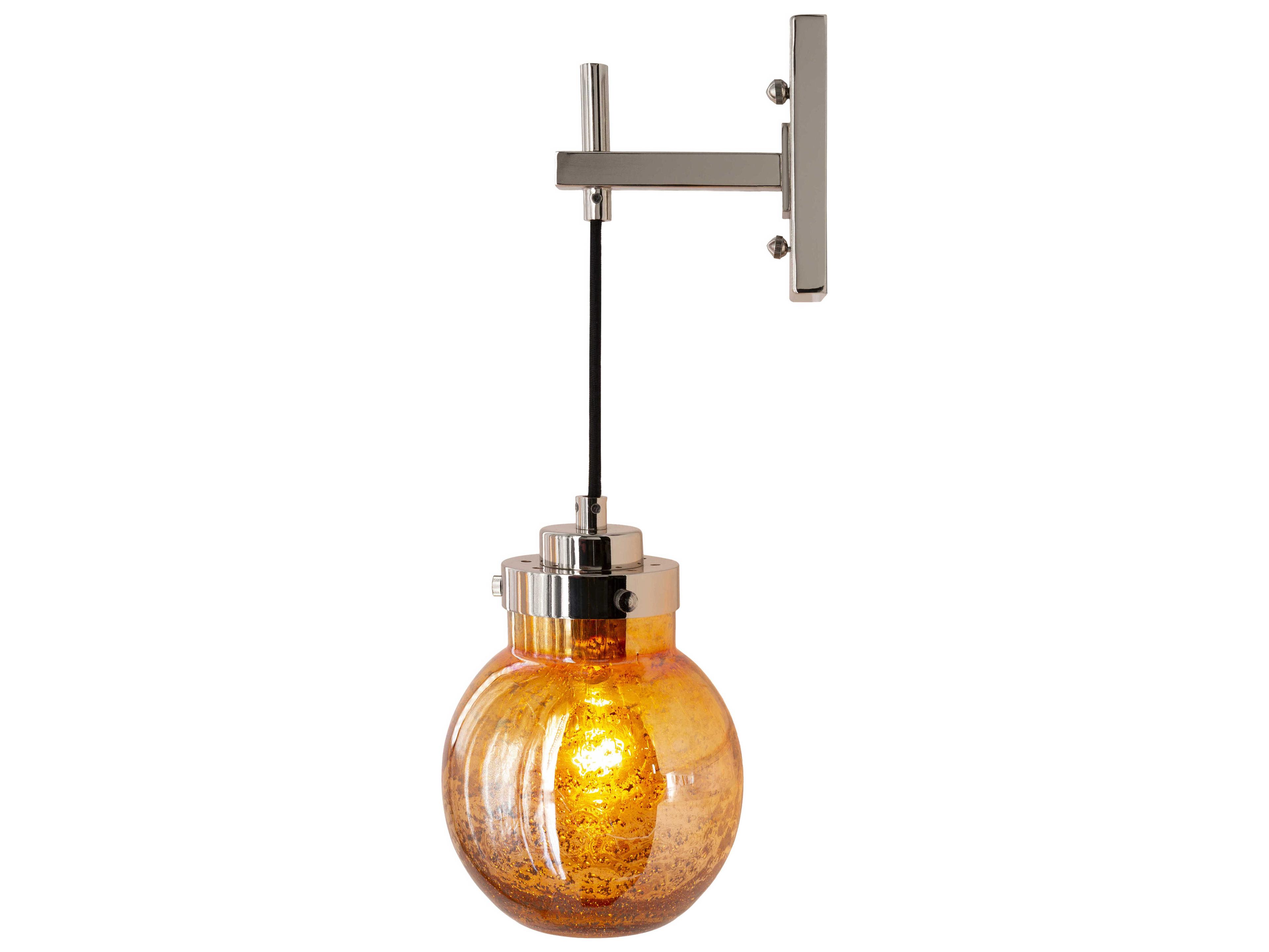 Surya Graysen 1-Light Metallic Nickel Wall Sconce