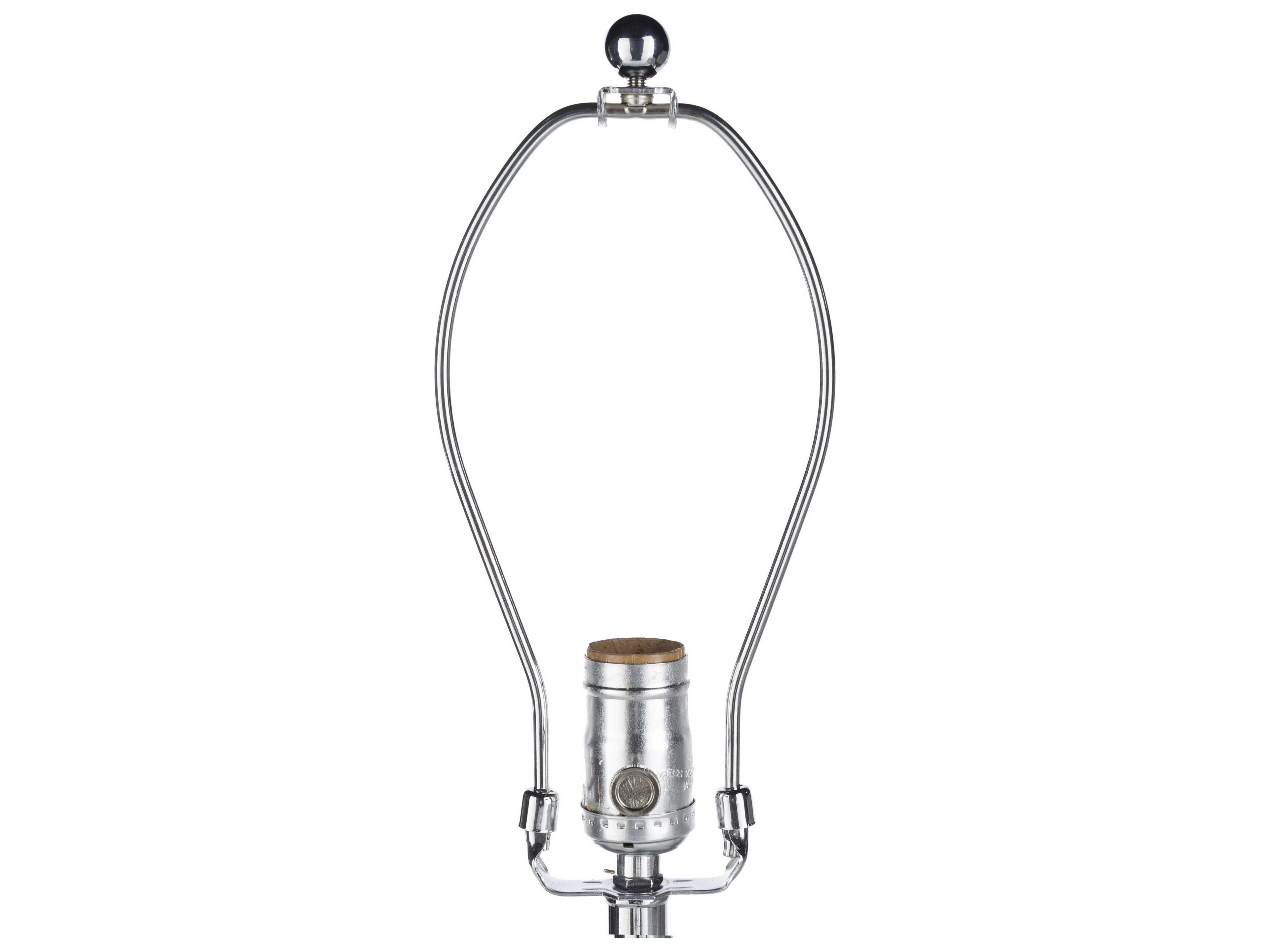 Surya Henley Black White Linen Buffet Lamp