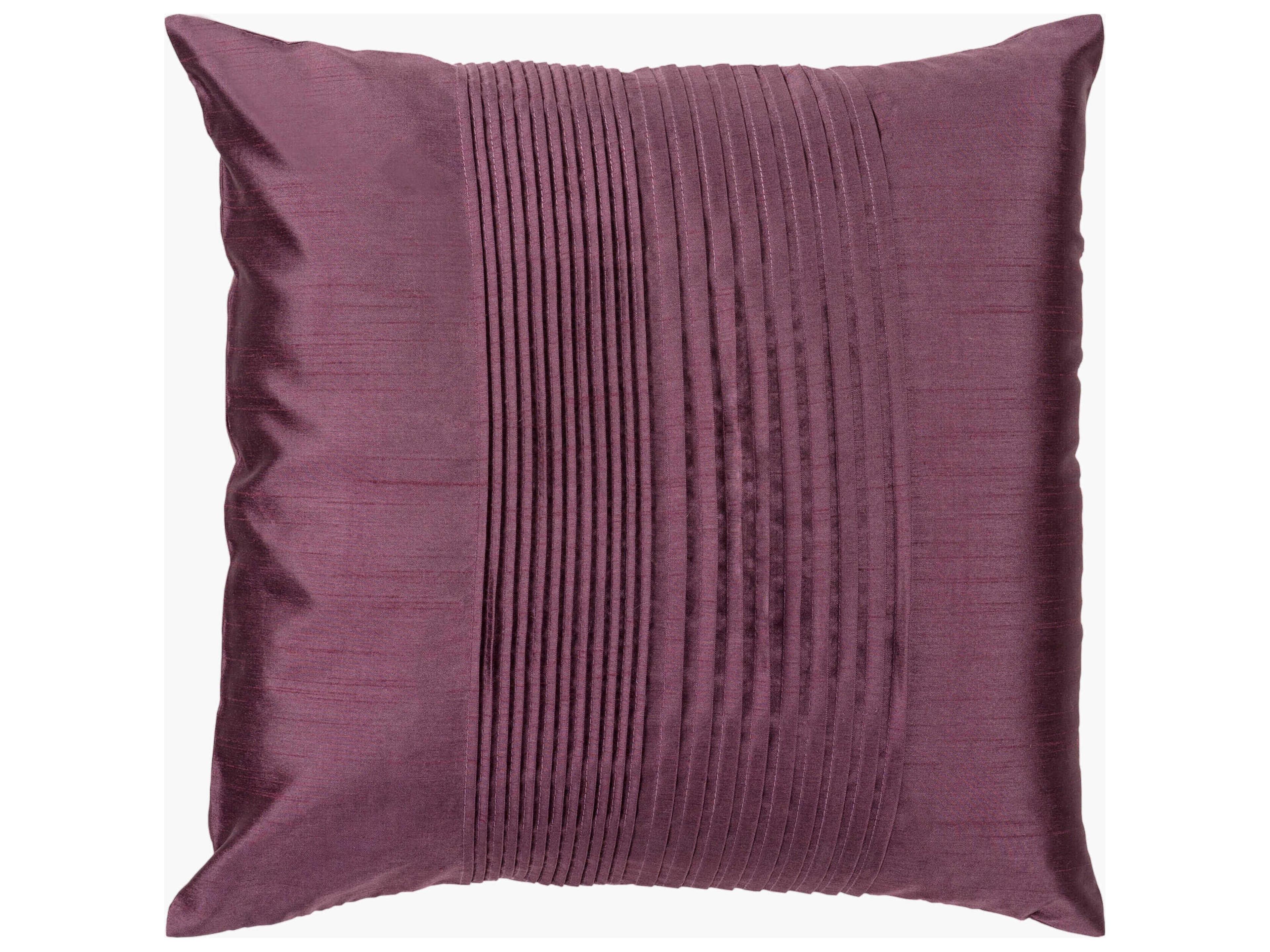 Solid Pleated Plum Pillow
