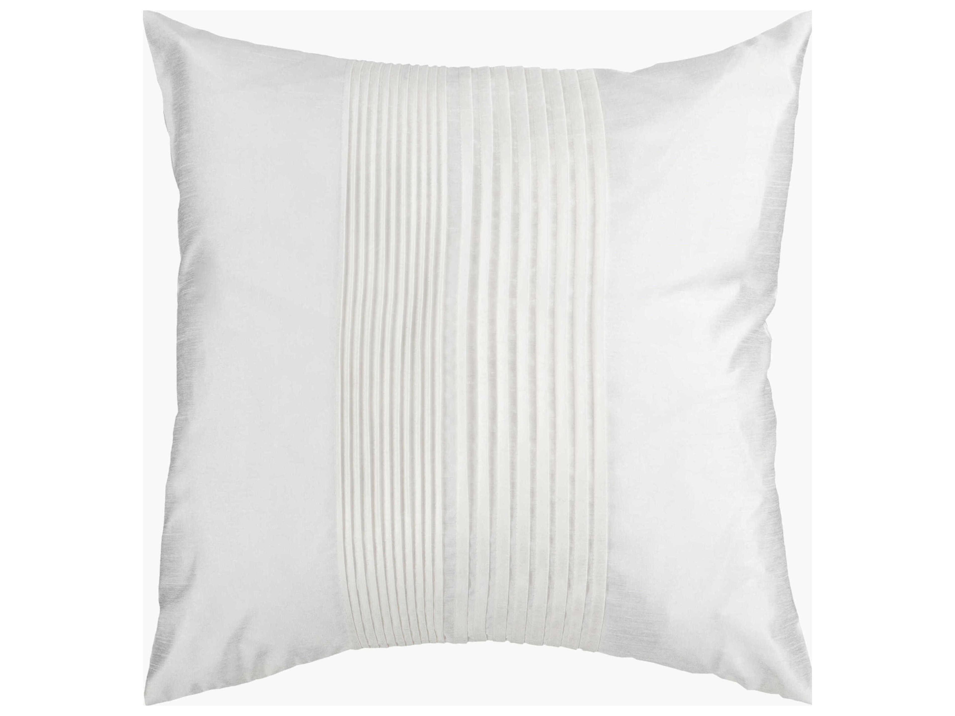 Solid Pleated White Pillow