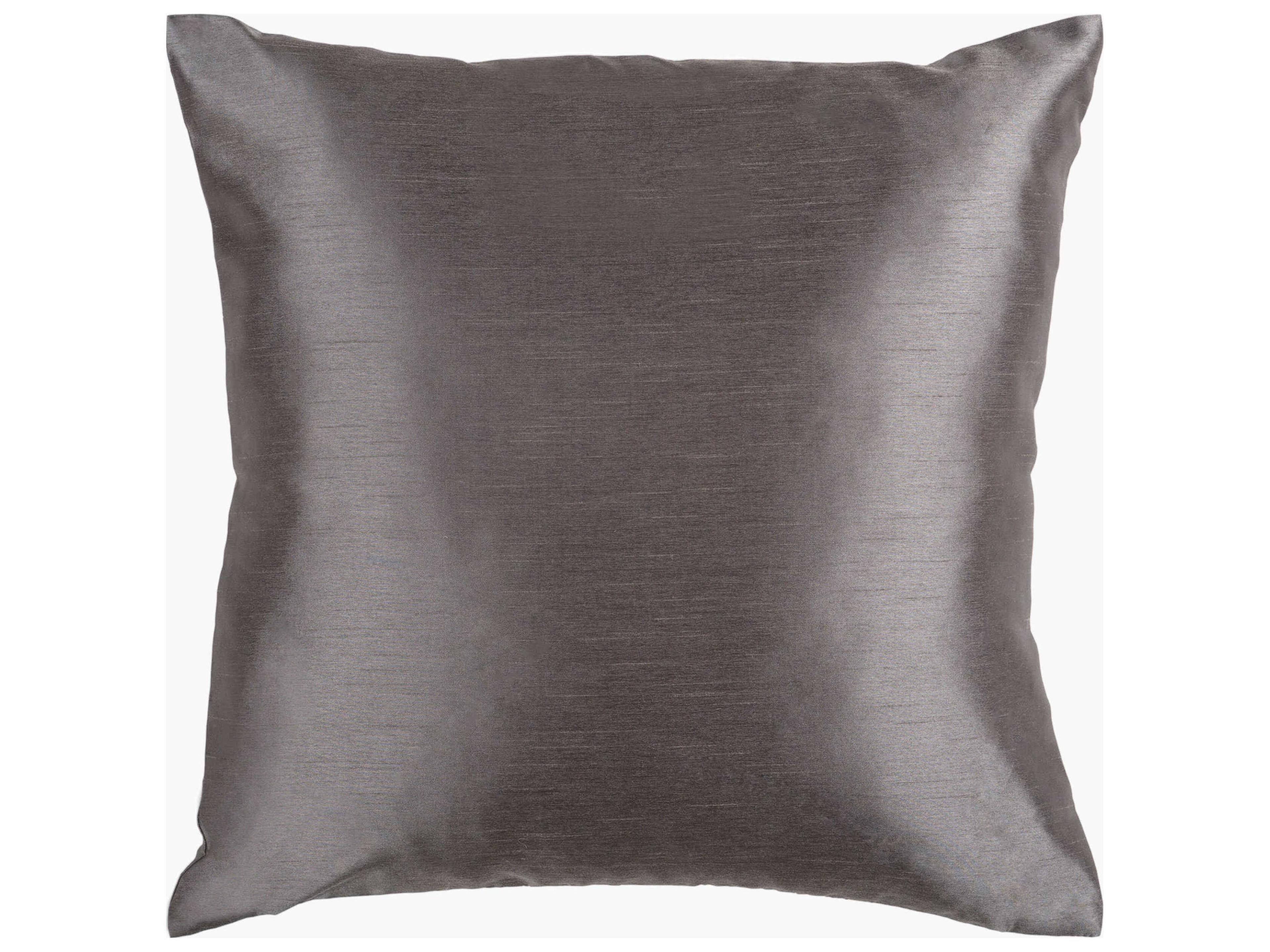 Solid Luxe Charcoal Pillow