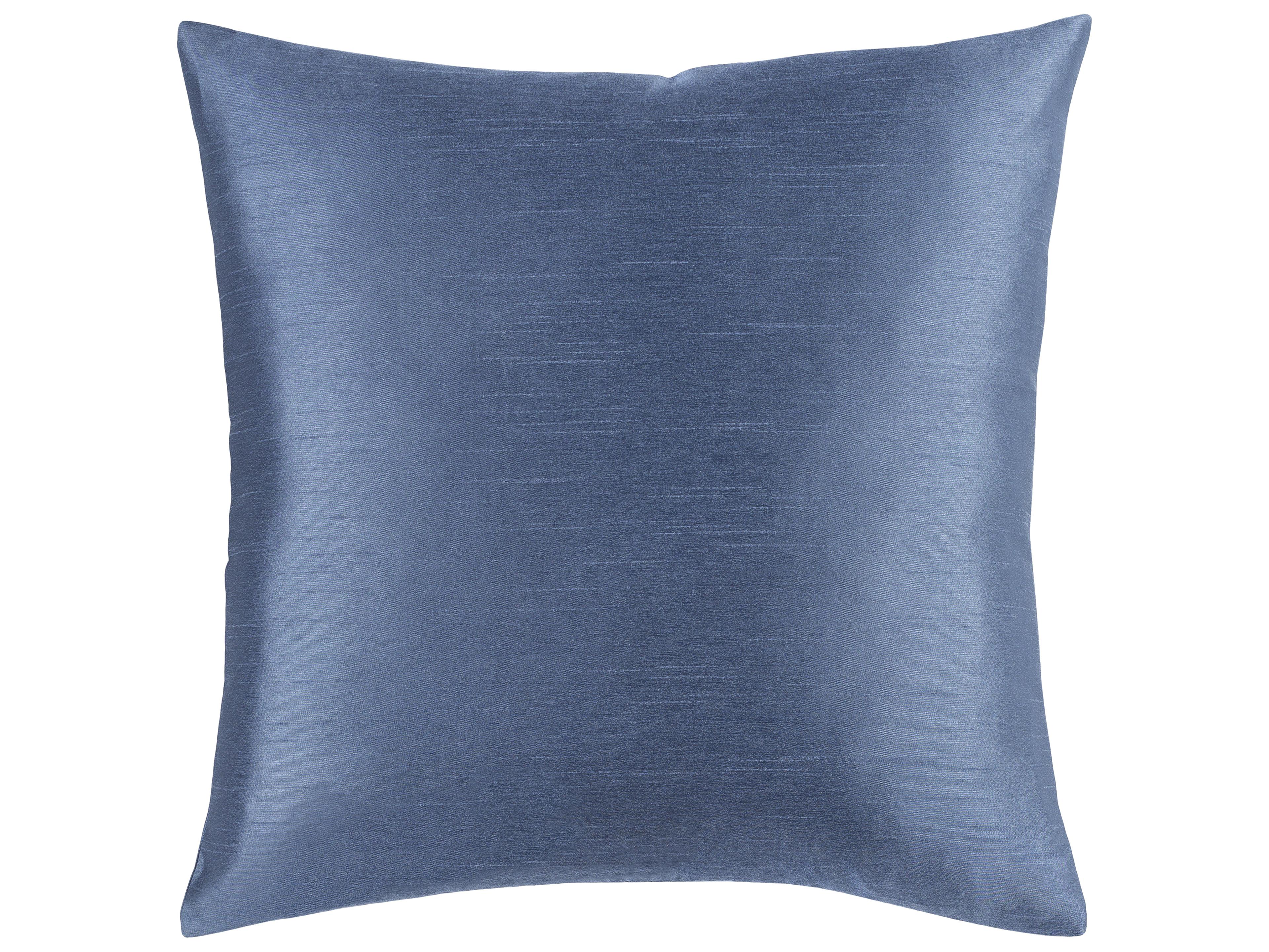 Surya Solid Pleated Denim Pillow
