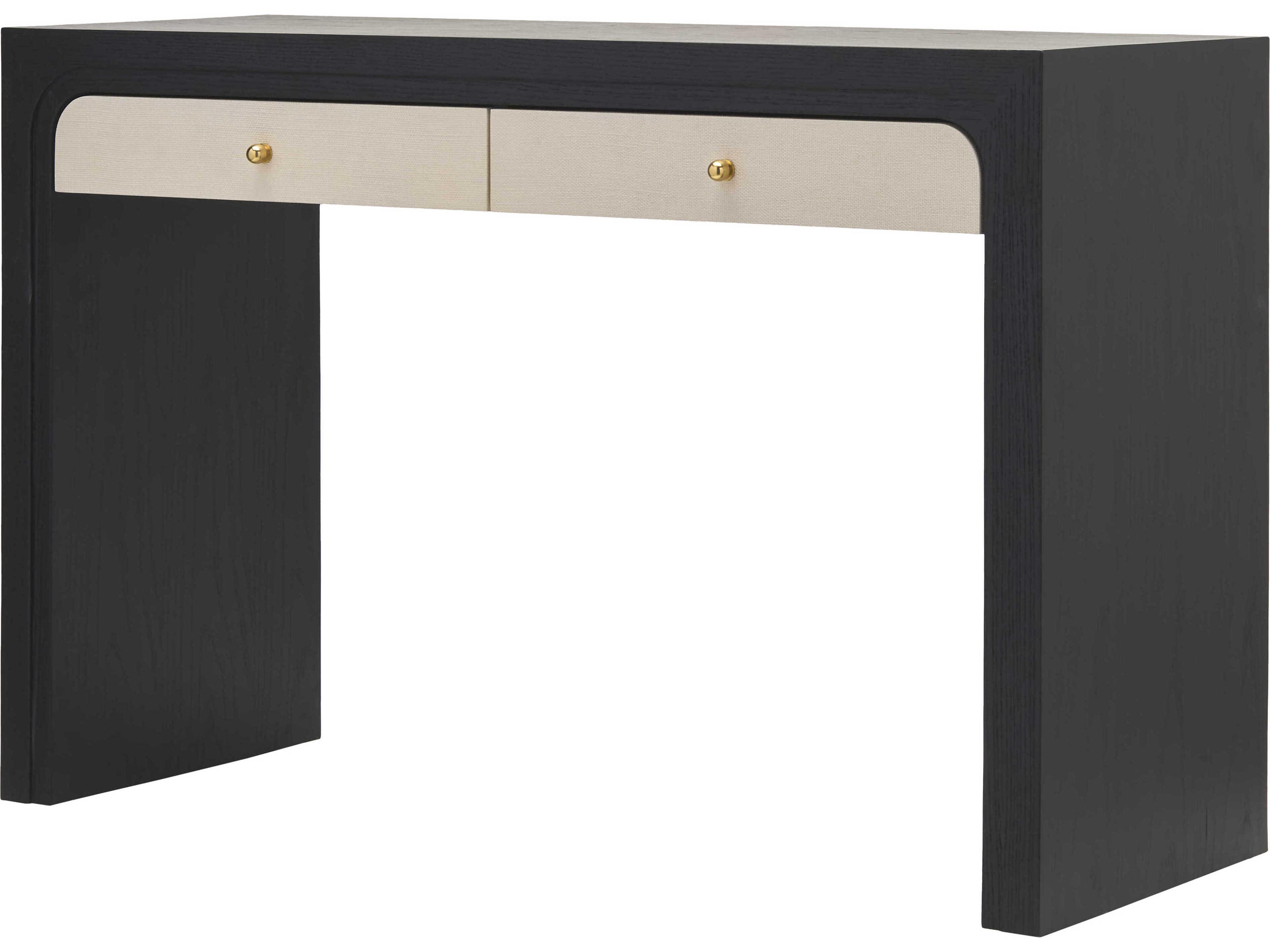 Helene Rectangular Wood Black Console Table
