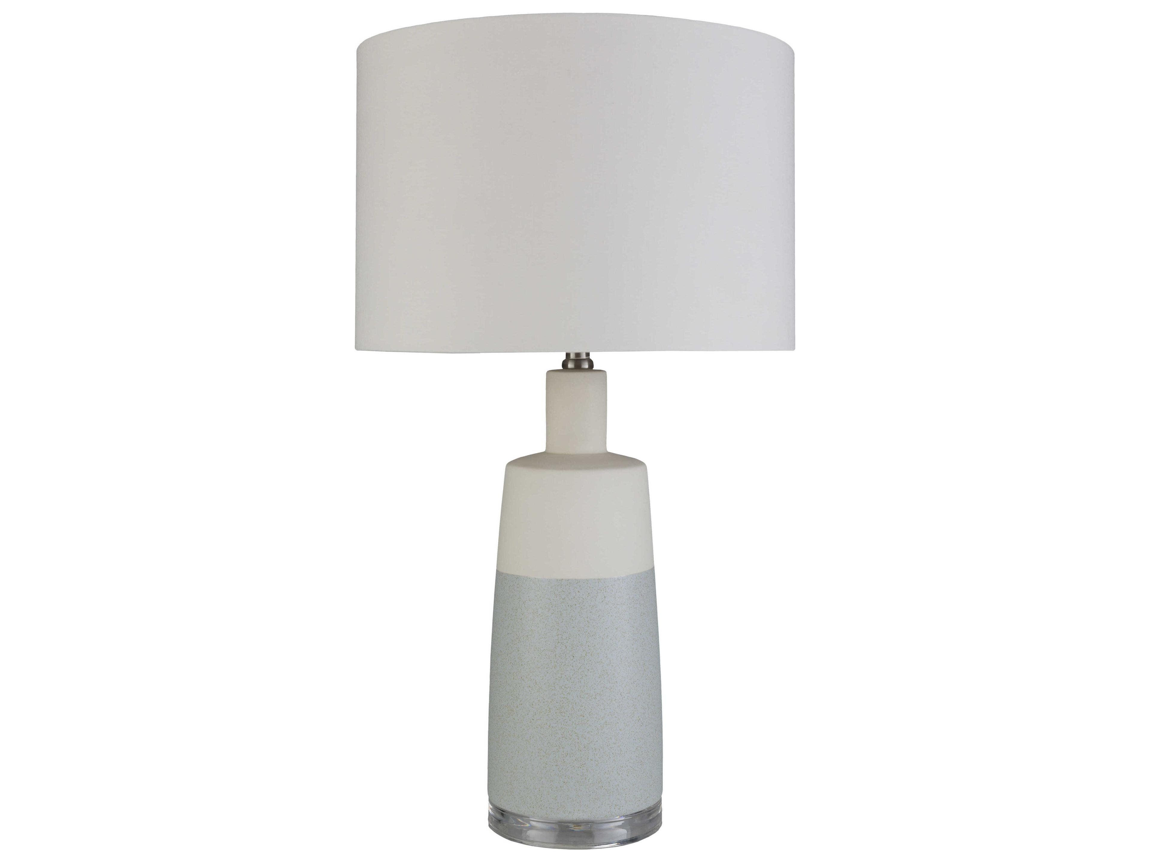 Surya Healey Ice Blue Cream Light Gray Linen Buffet Lamp