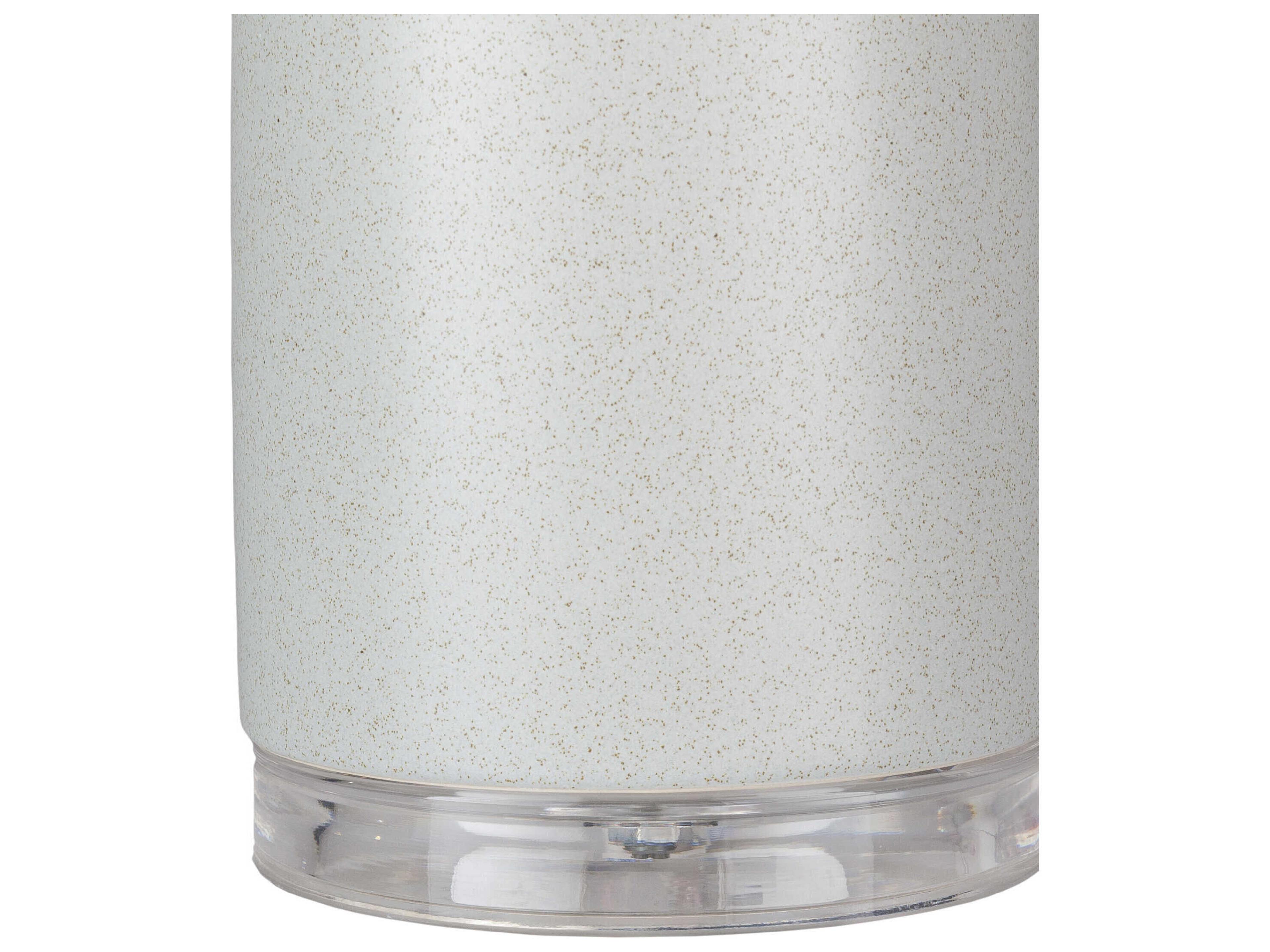 Surya Healey Ice Blue Cream Light Gray Linen Buffet Lamp