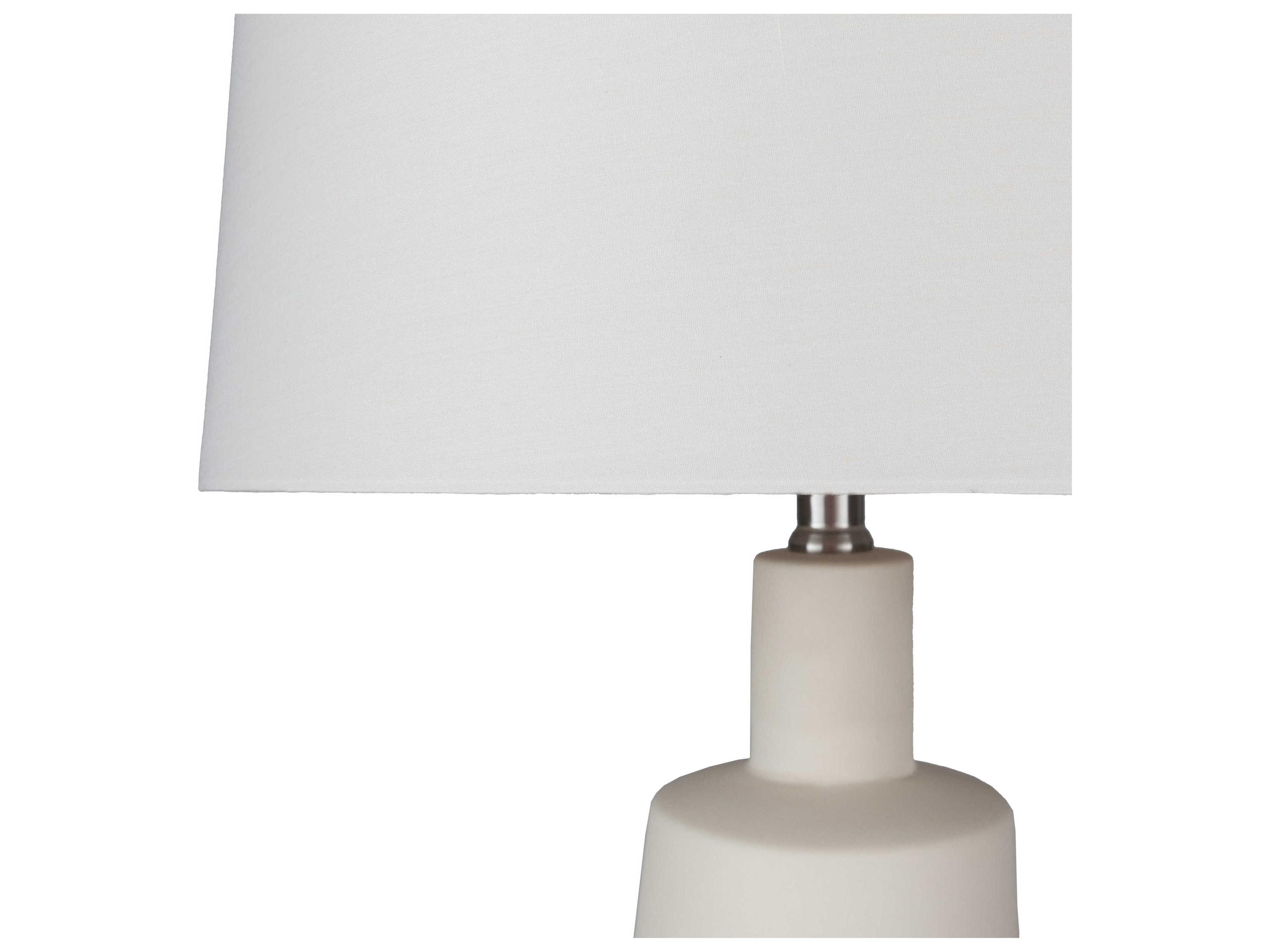 Surya Healey Ice Blue Cream Light Gray Linen Buffet Lamp