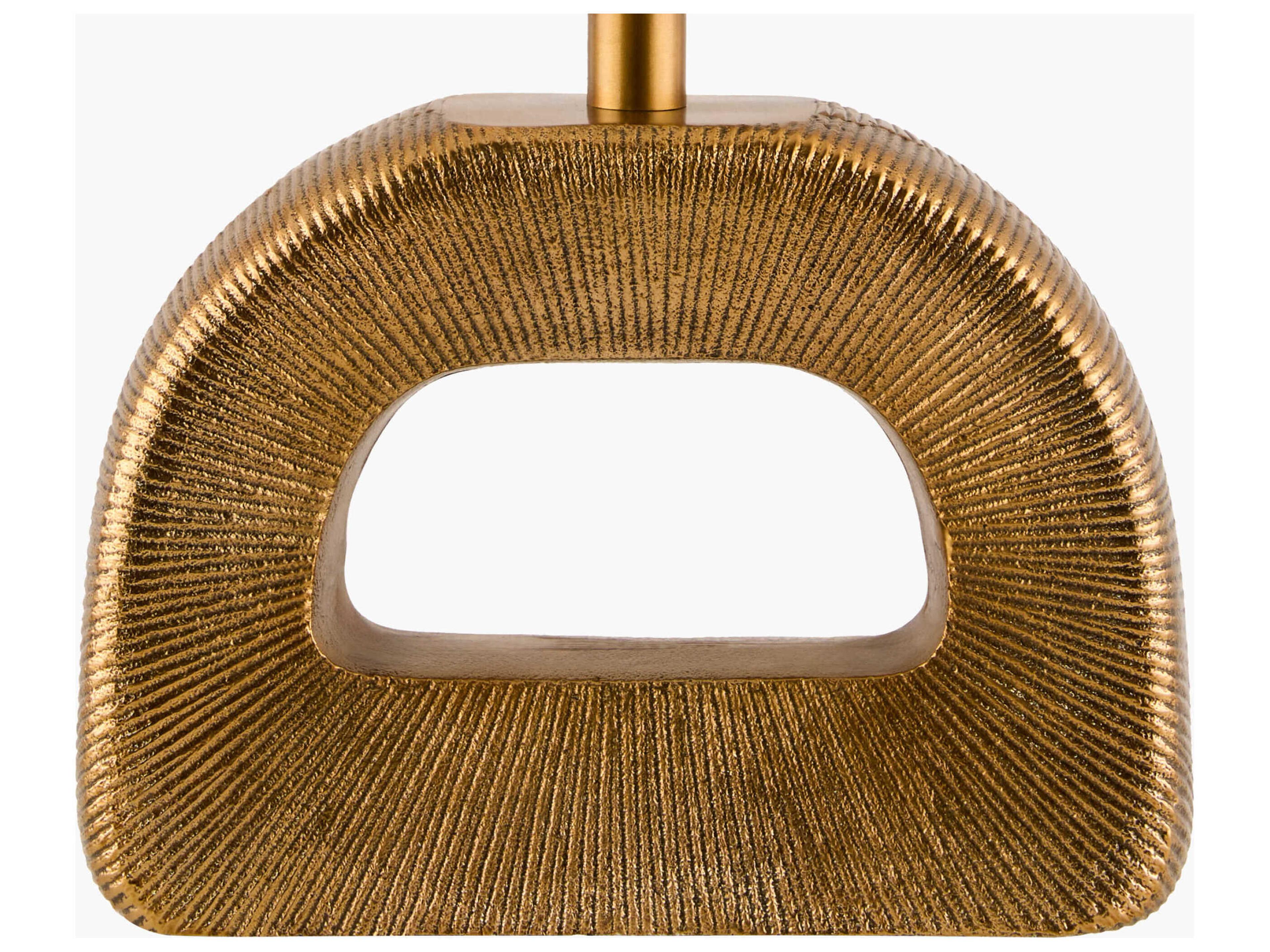 Surya Hennes Gold White Cotton Table Lamp