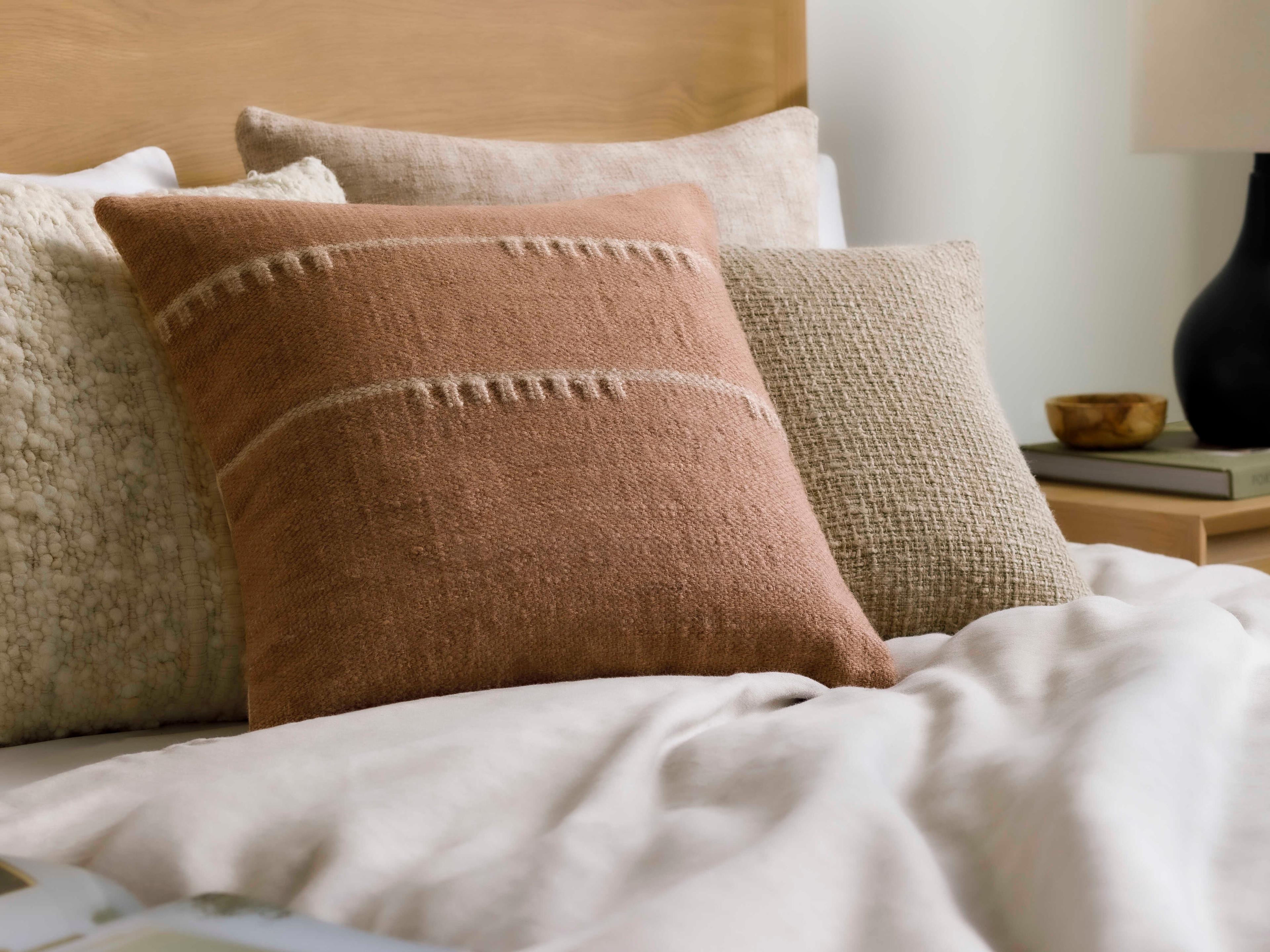 Surya Harry Medium Brown Pillow