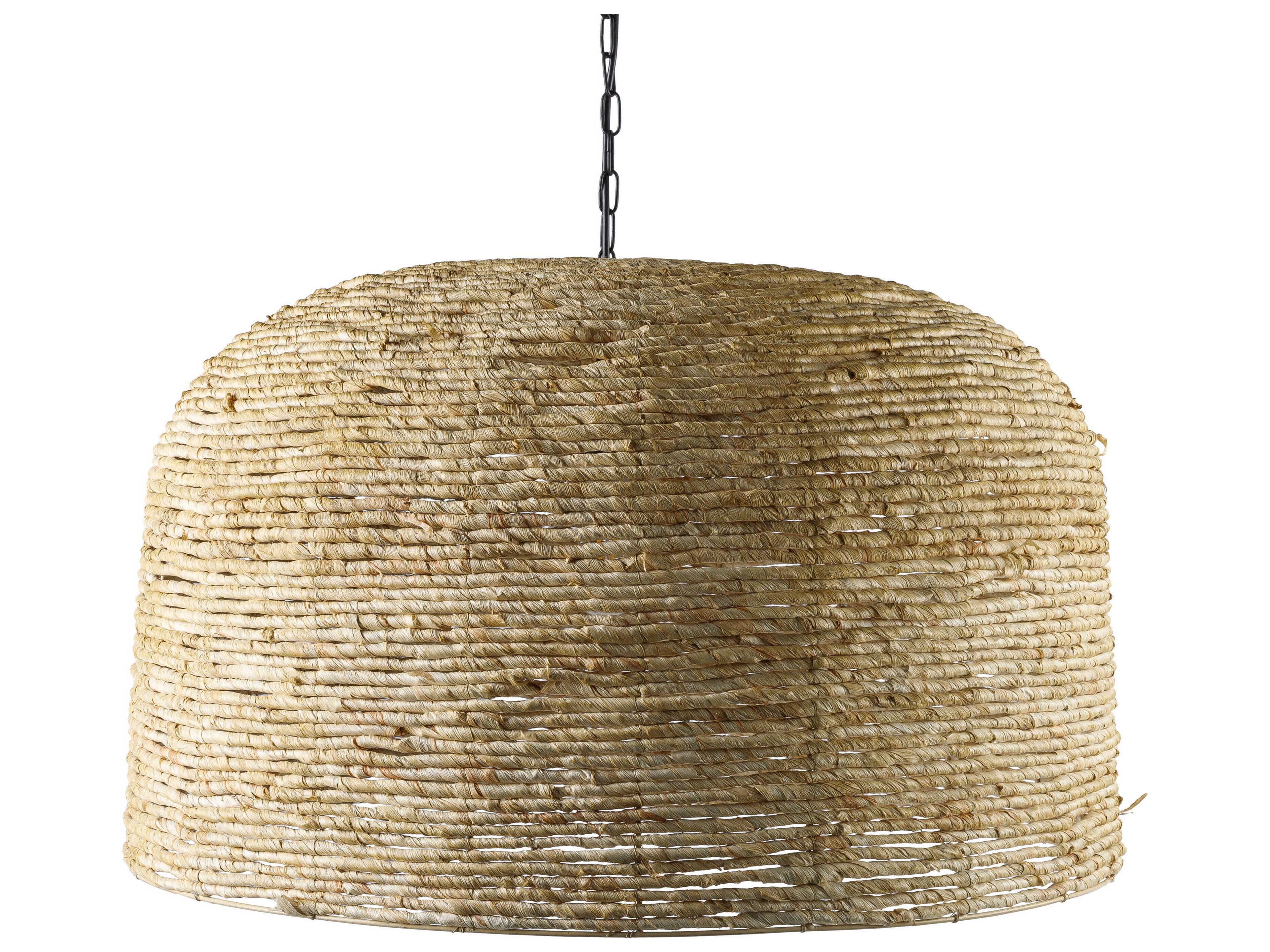 Himavat 1-Light Black Brown Dome Pendant