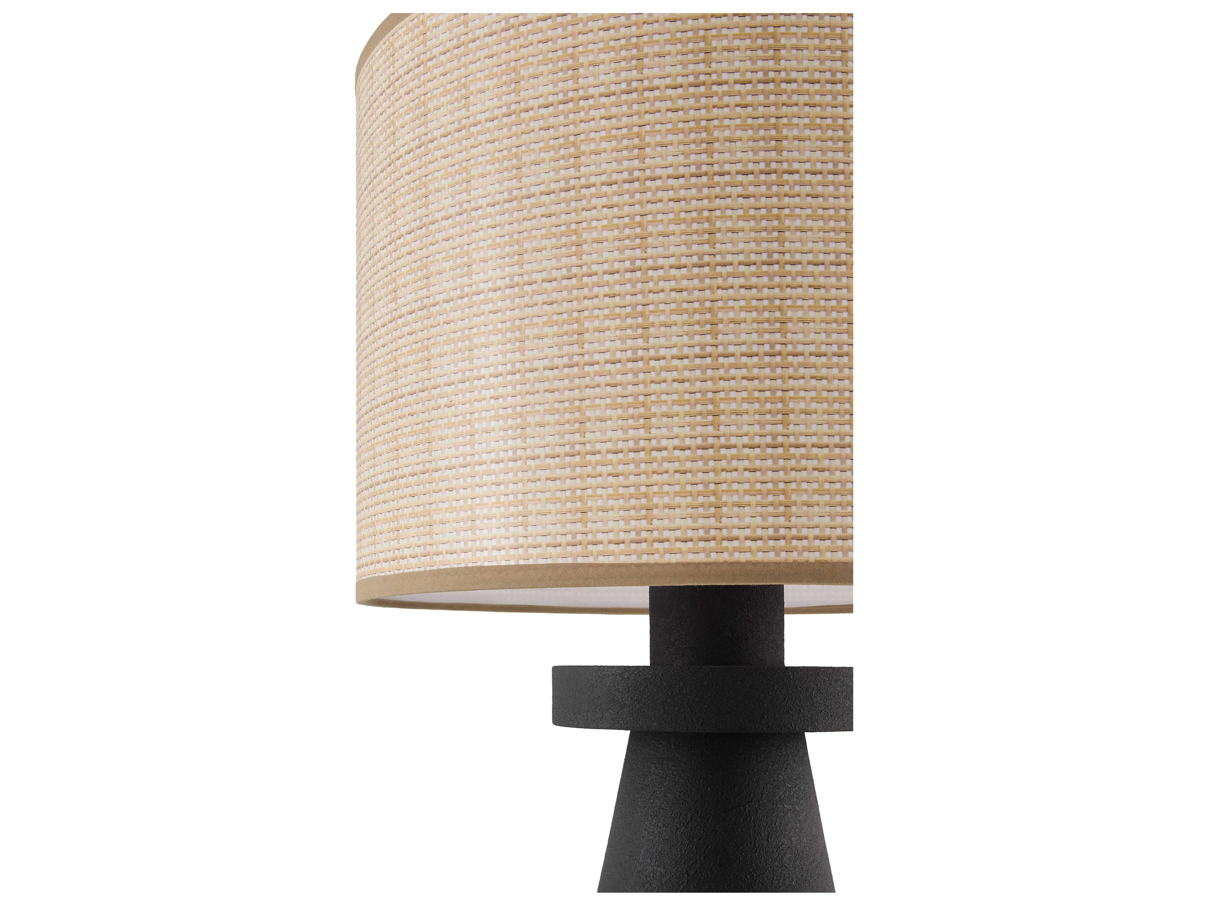Surya Icacos Black Brown Linen Table Lamp