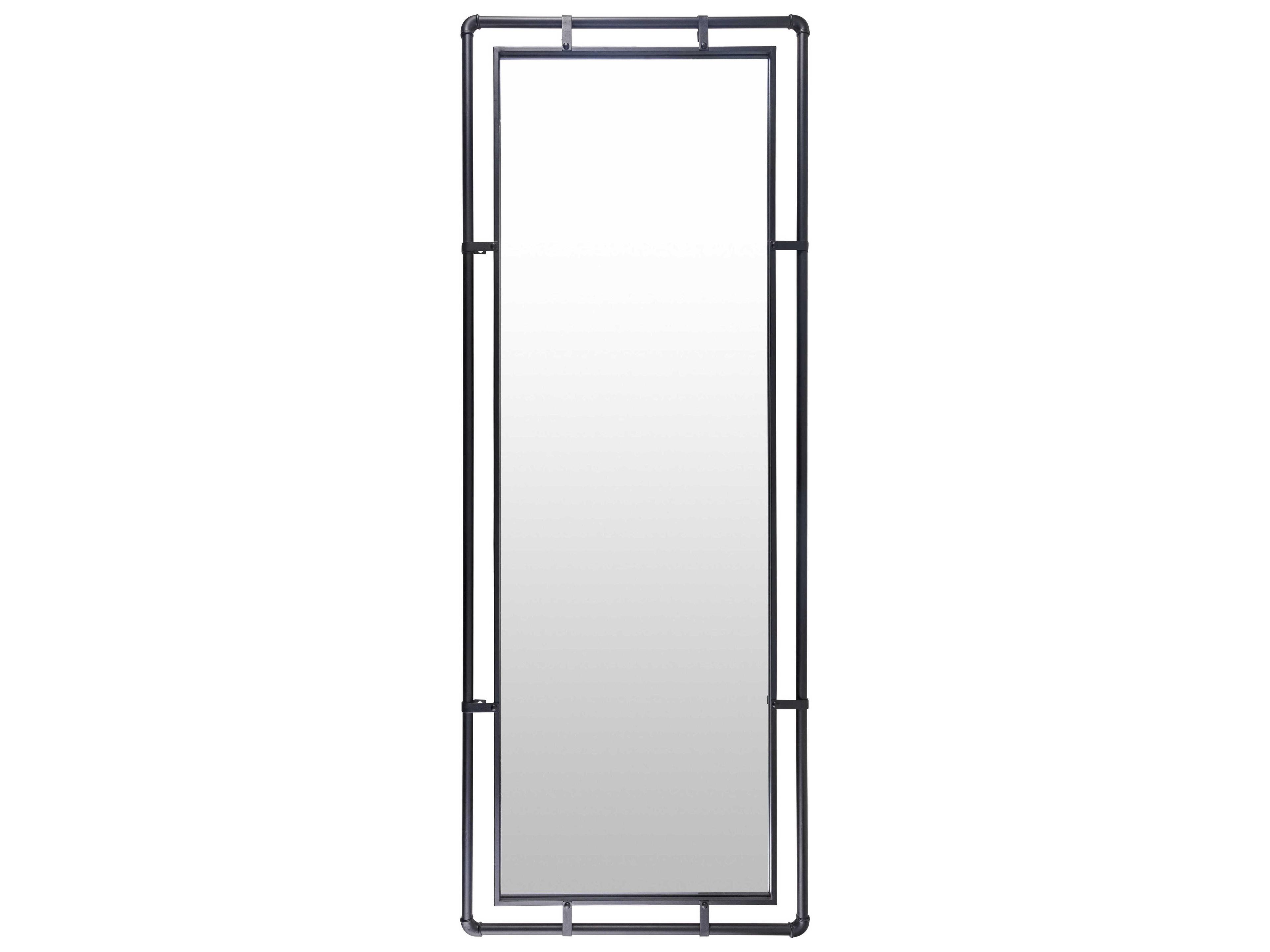 Indus Black Rectangular Floor Mirror