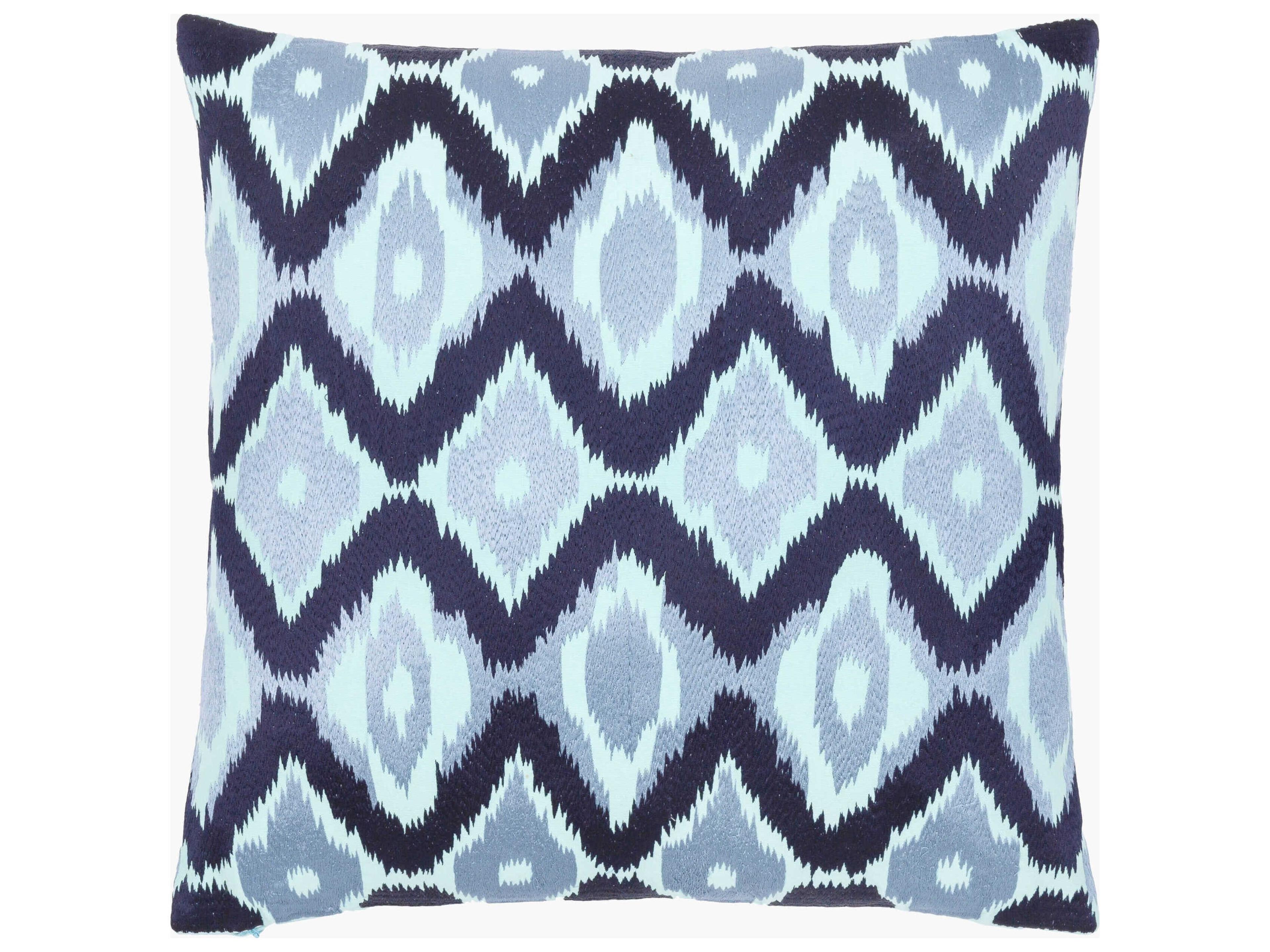 Ikat Luxe Pale Blue / Navy / Light Blue Pillow