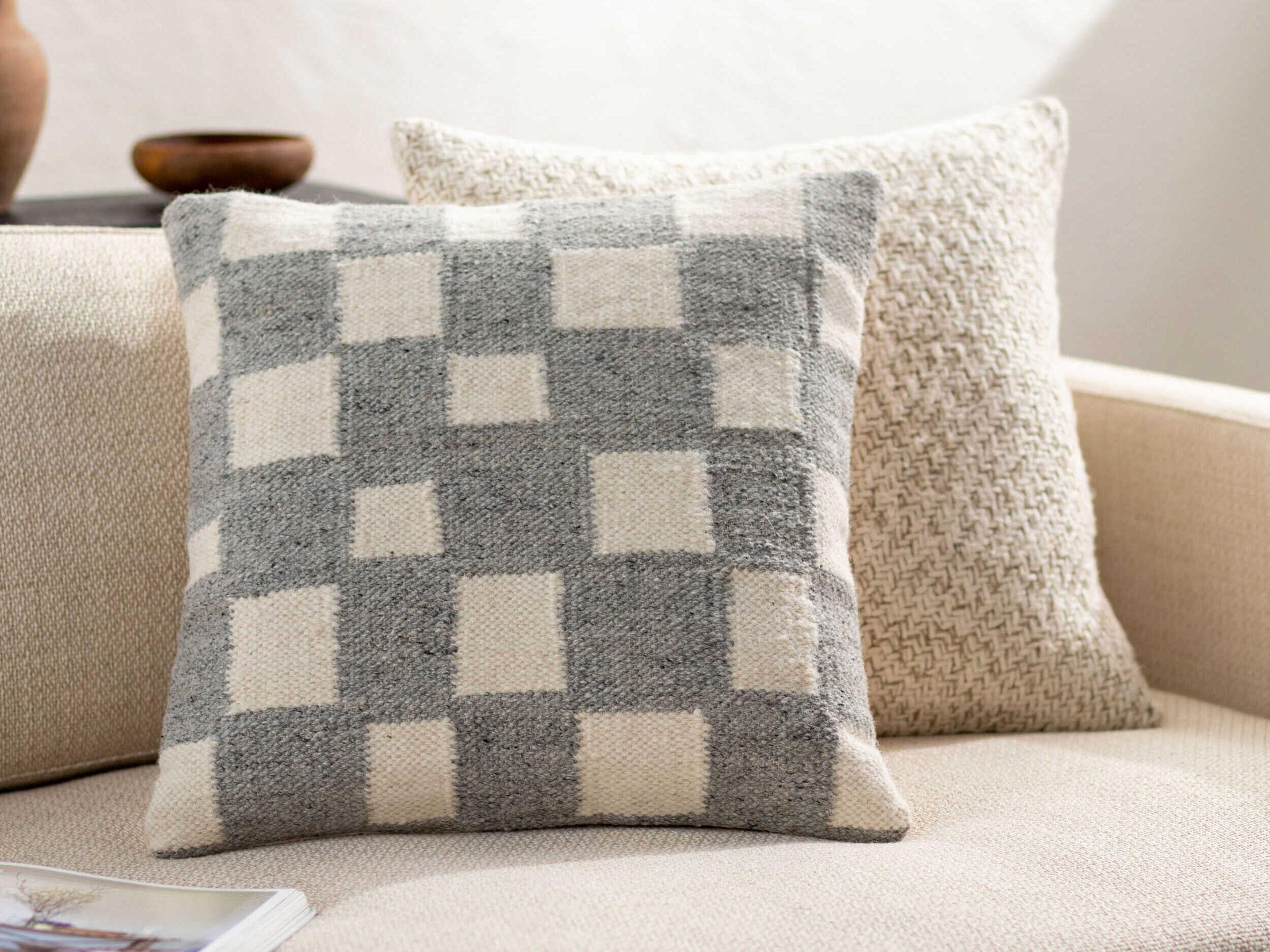 Surya Jacinta Pewter Pillow