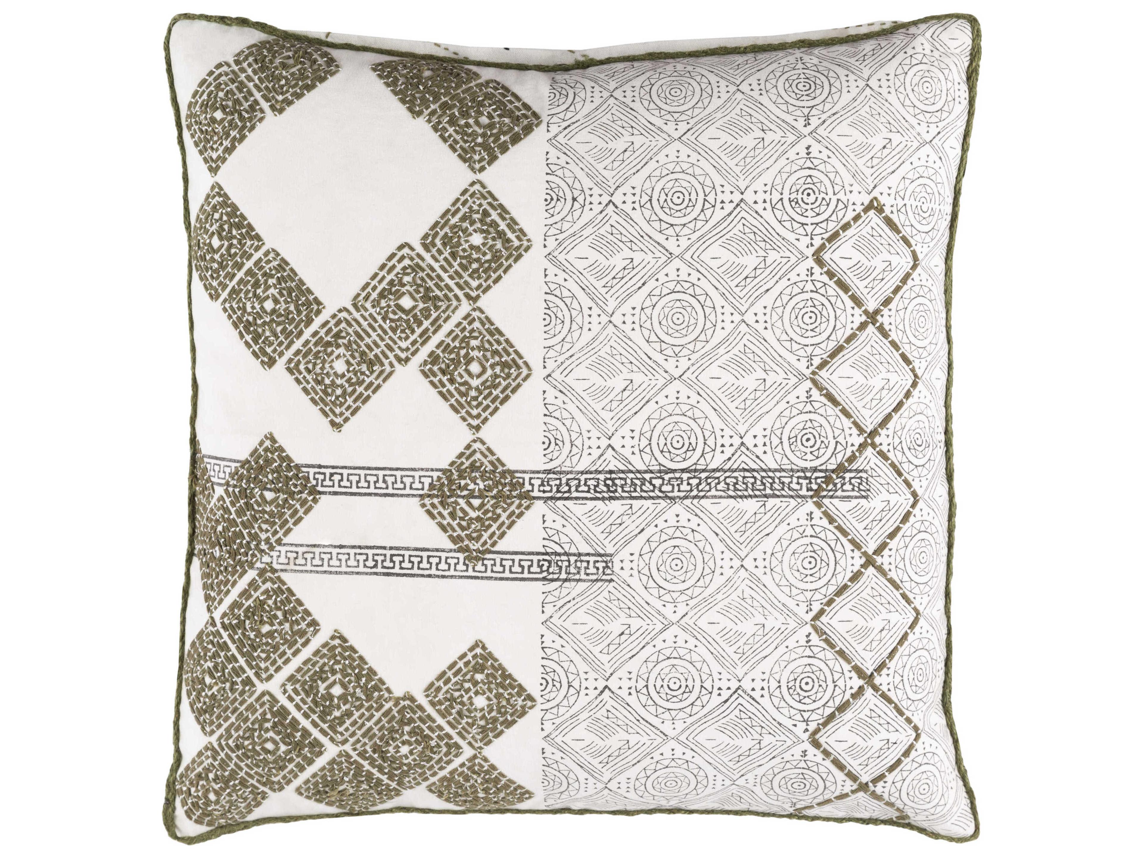 Surya Jubba White Pillow