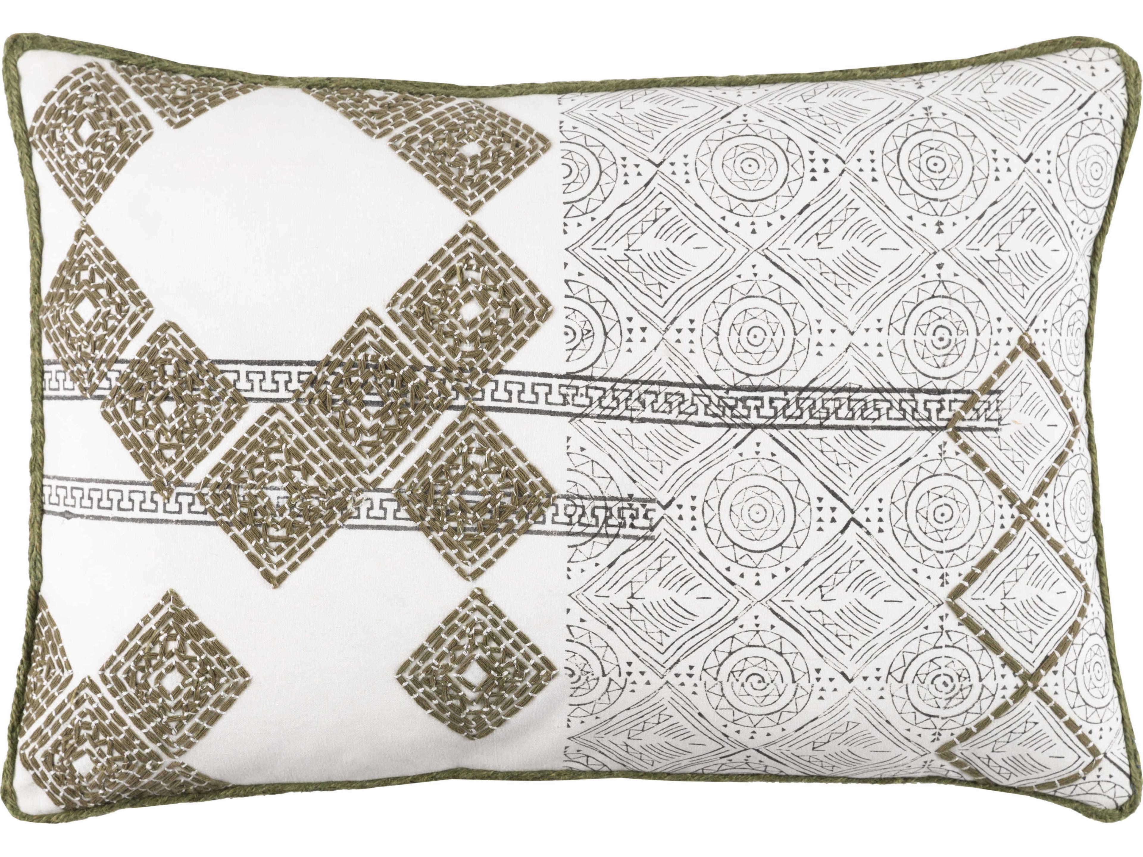 Surya Jubba White Pillow