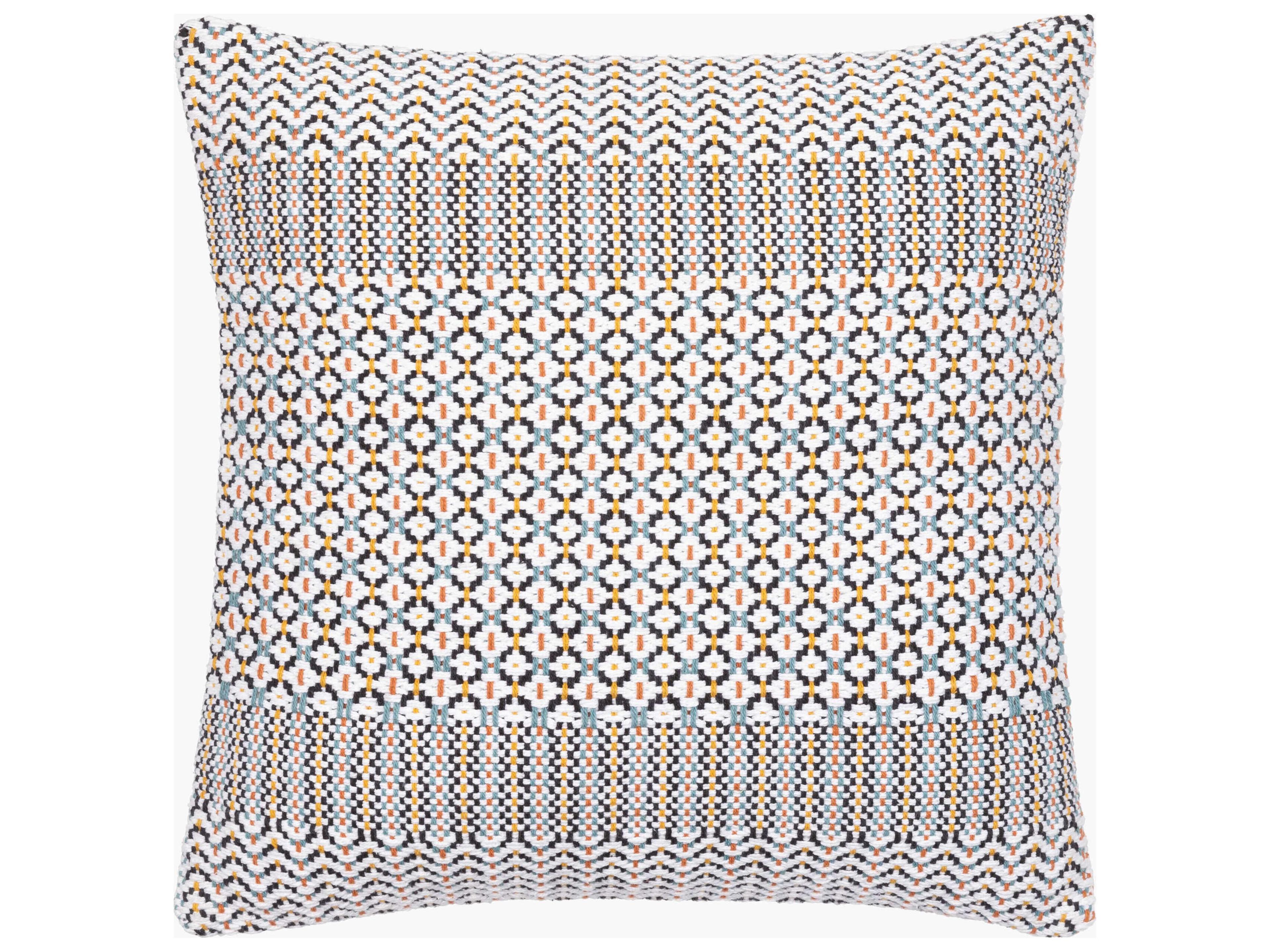 Jaden Ink Blue / Light Beige / White Pillow