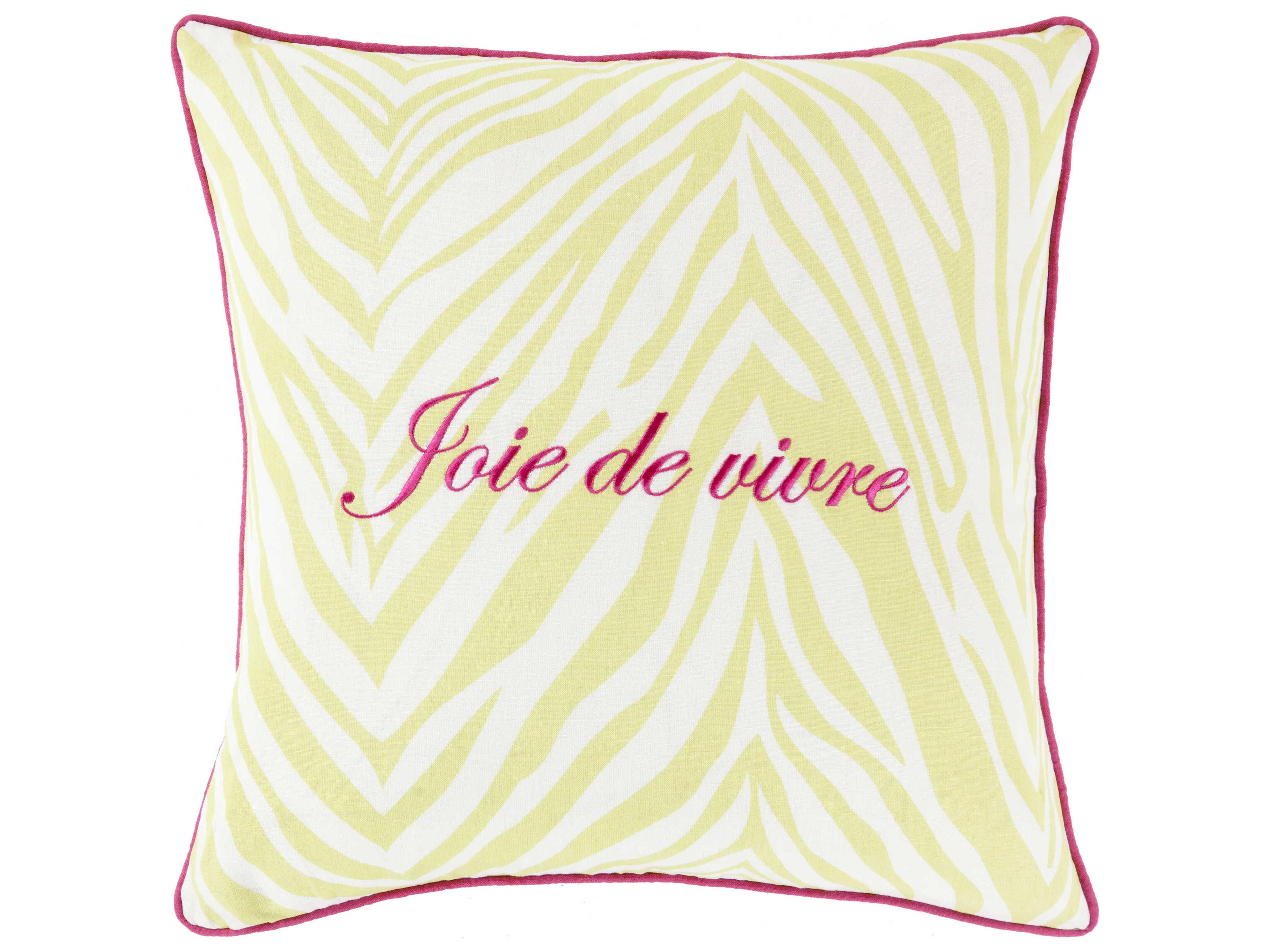 Surya Joie de Vivre Light Green Pillow