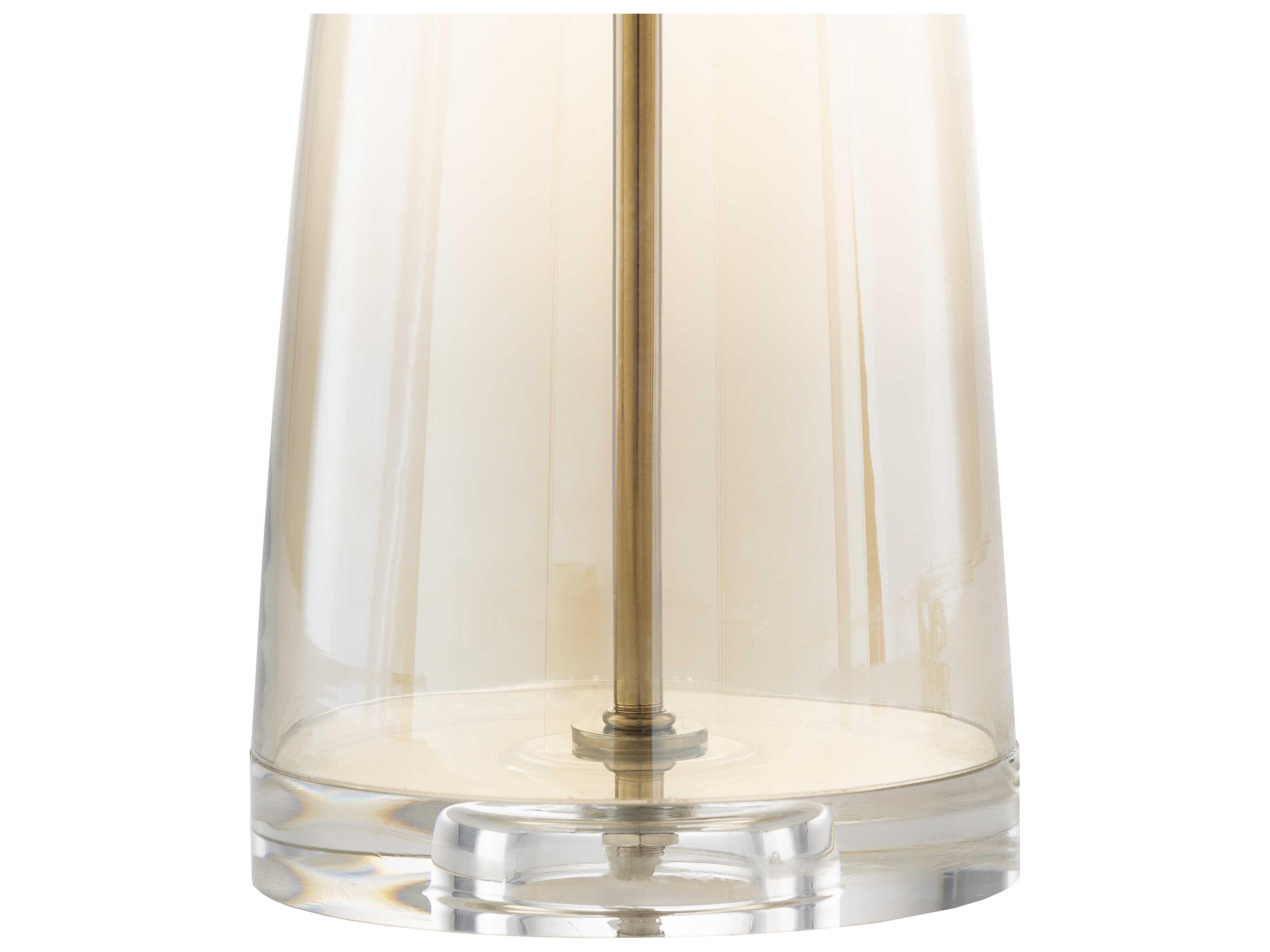 Surya Jersey Champagne White Beige Polyester Clear Buffet Lamp