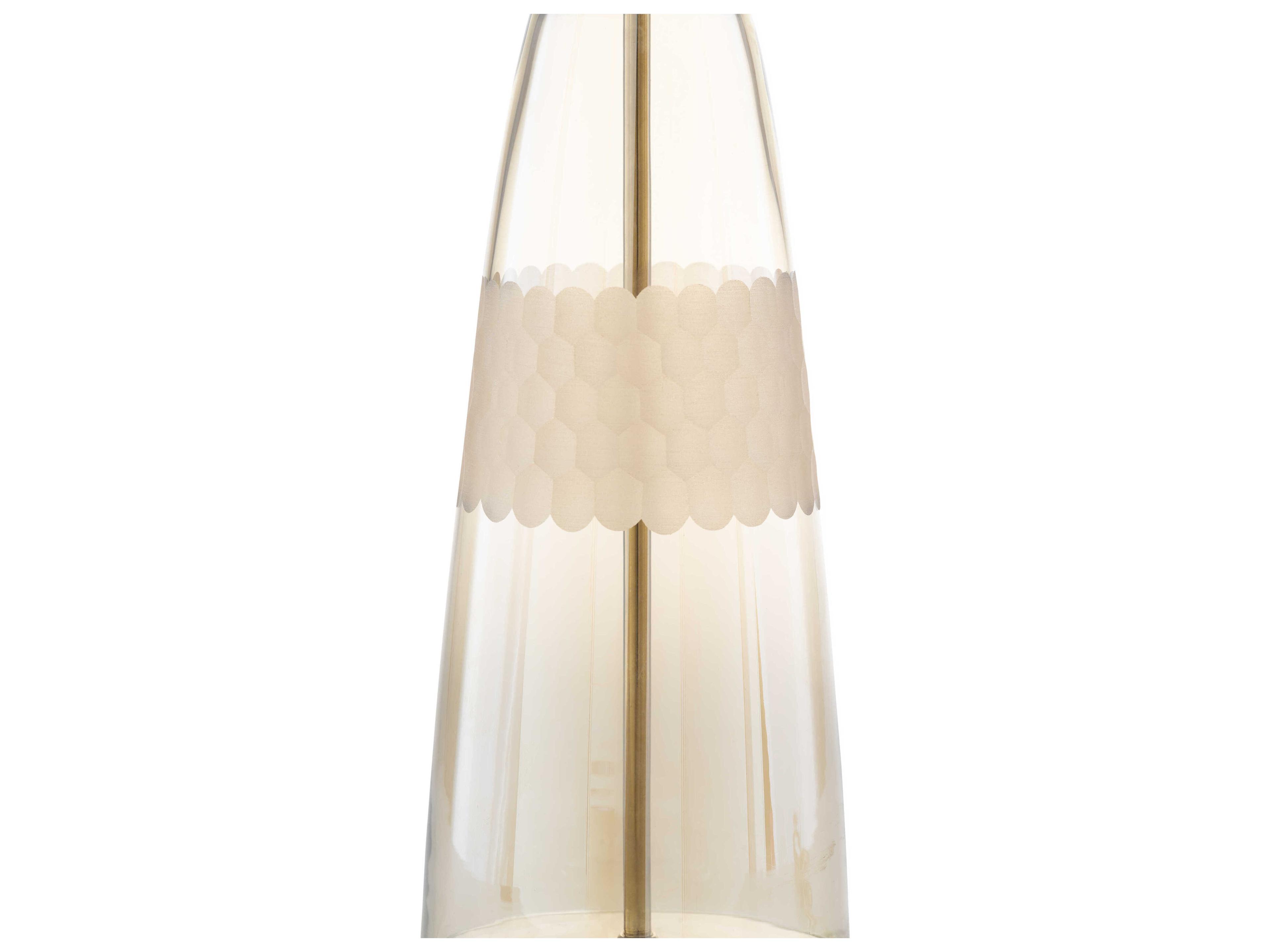 Surya Jersey Champagne White Beige Polyester Clear Buffet Lamp