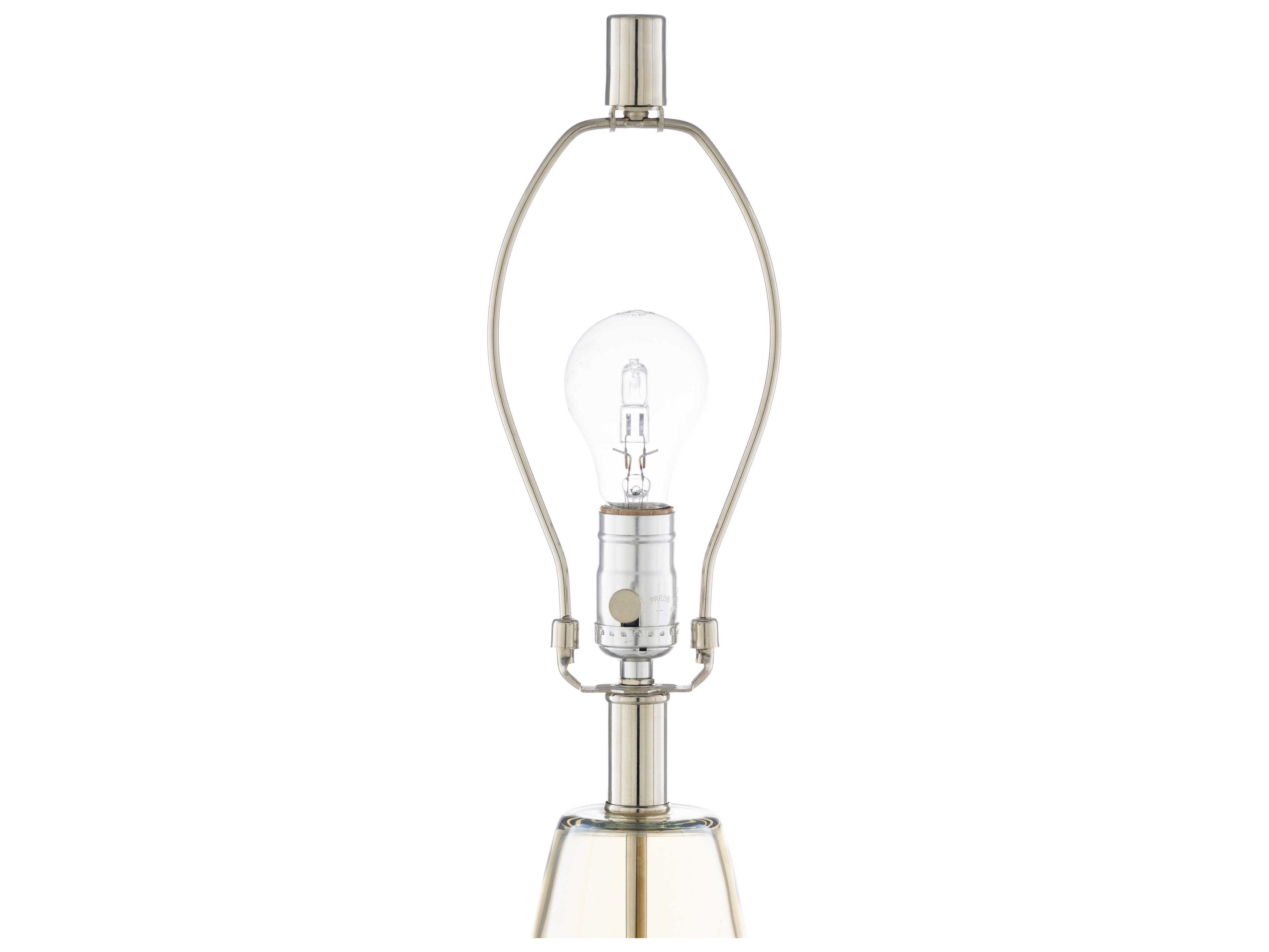 Surya Jersey Champagne White Beige Polyester Clear Buffet Lamp