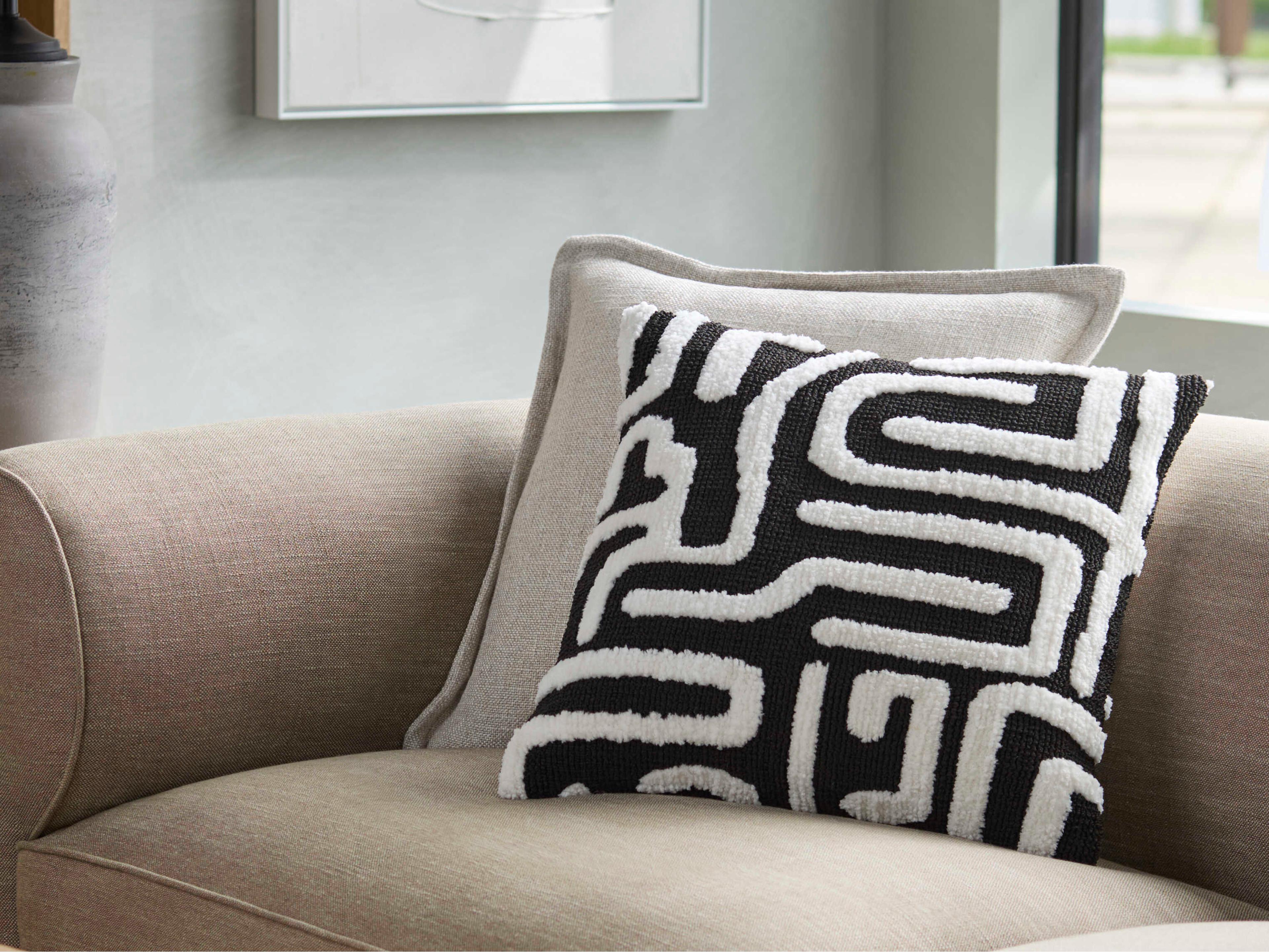 Surya Juggernaut White Pillow