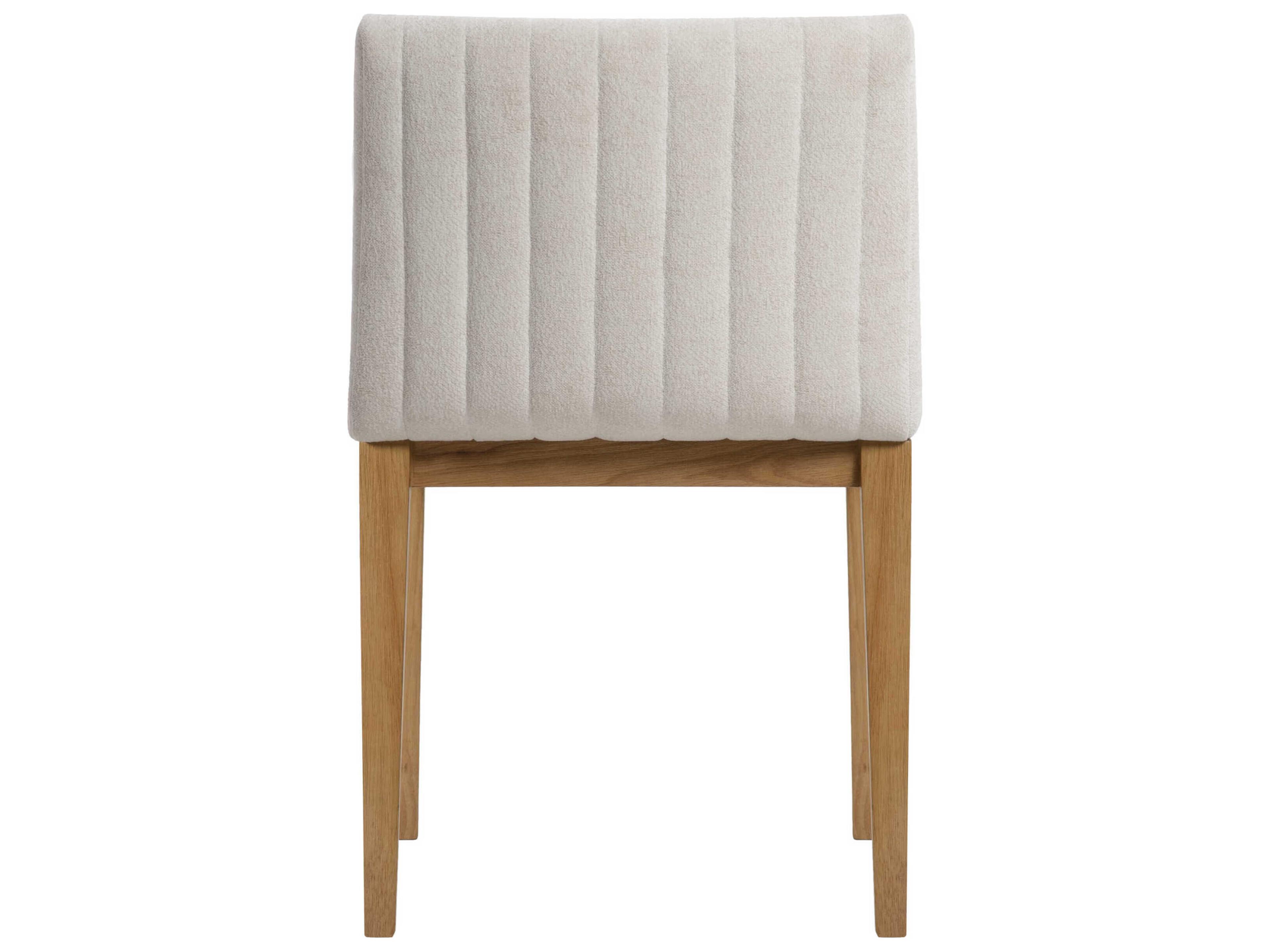 Surya Joanne Rubberwood White Upholstered Armless Dining Chair Set of 2