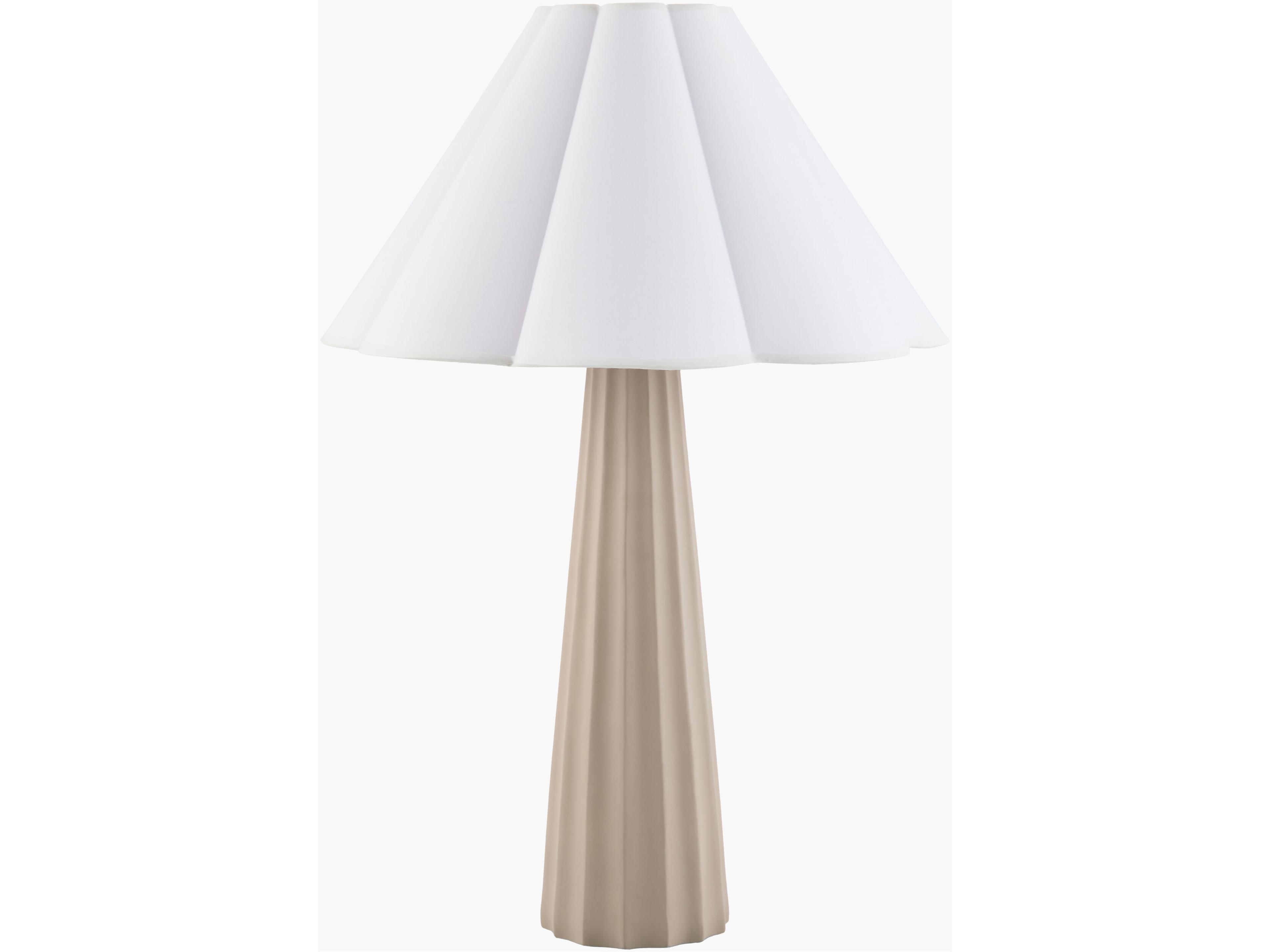 Surya Joane Gray White Cotton Off Buffet Lamp