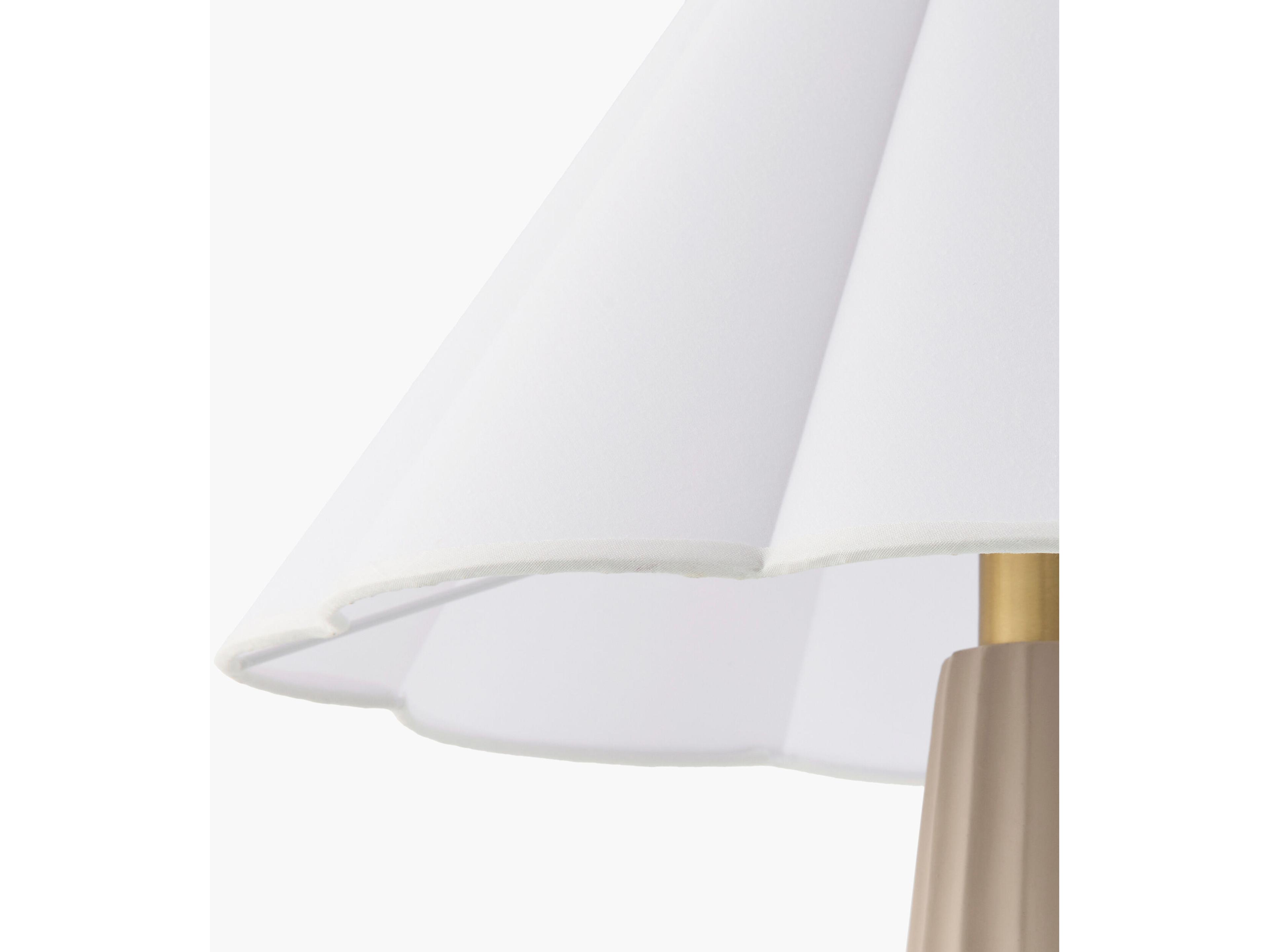 Surya Joane Gray White Cotton Off Buffet Lamp