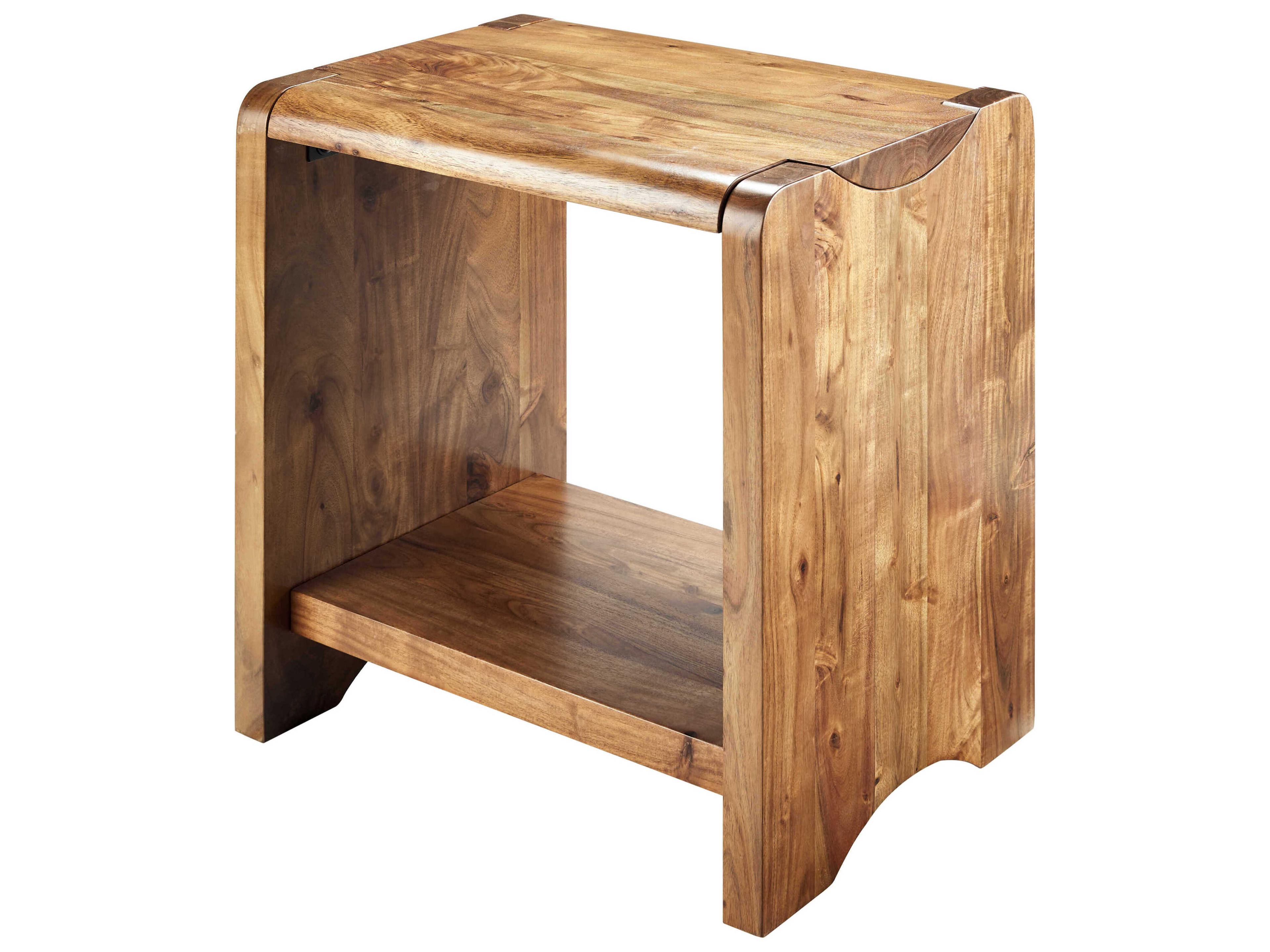 Joiner Rectangular Wood Brown End Table