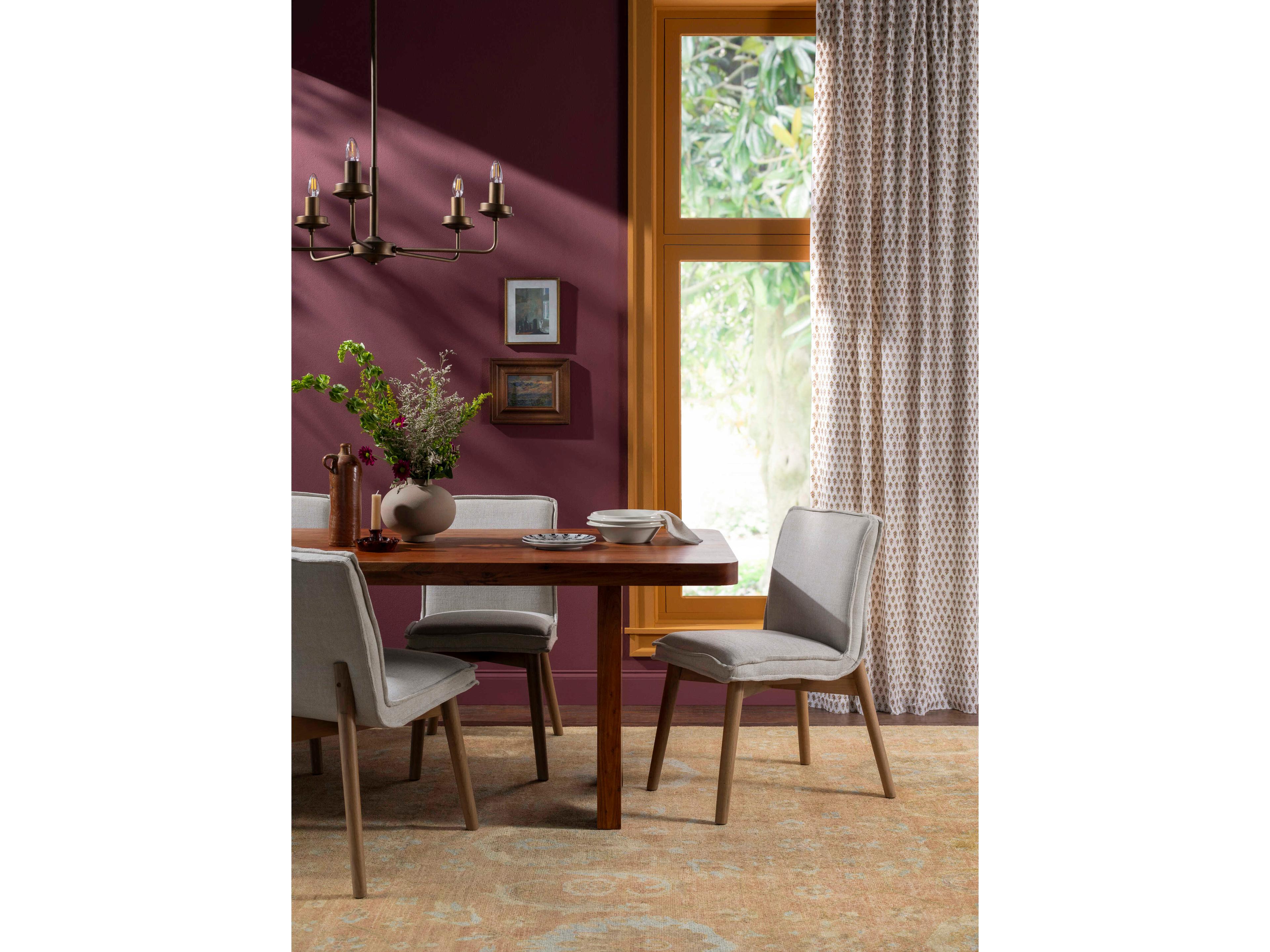 Surya Joiner Rectangular Wood Brown Dining Table
