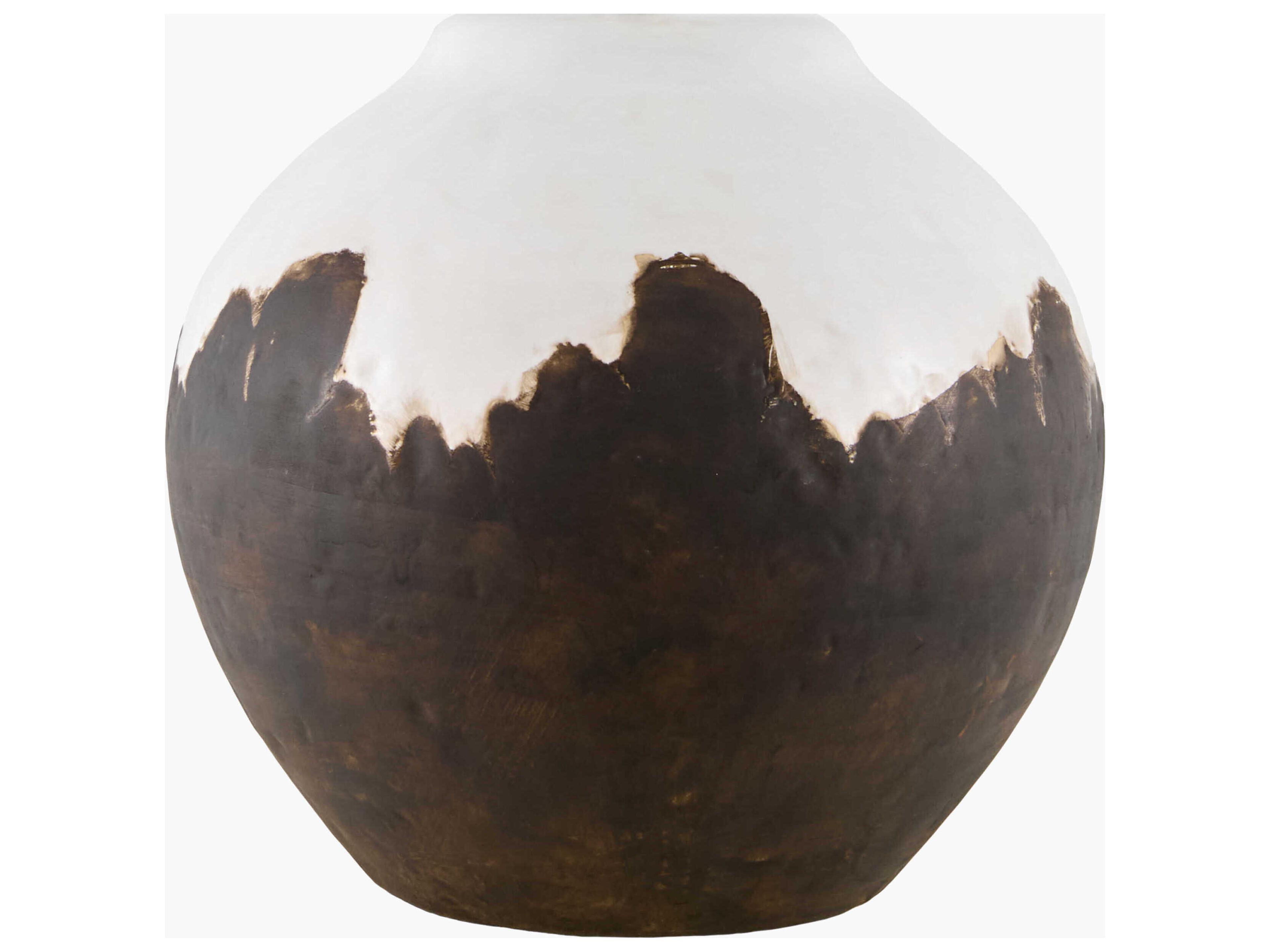 Surya Jirapa Brown White Linen Buffet Lamp