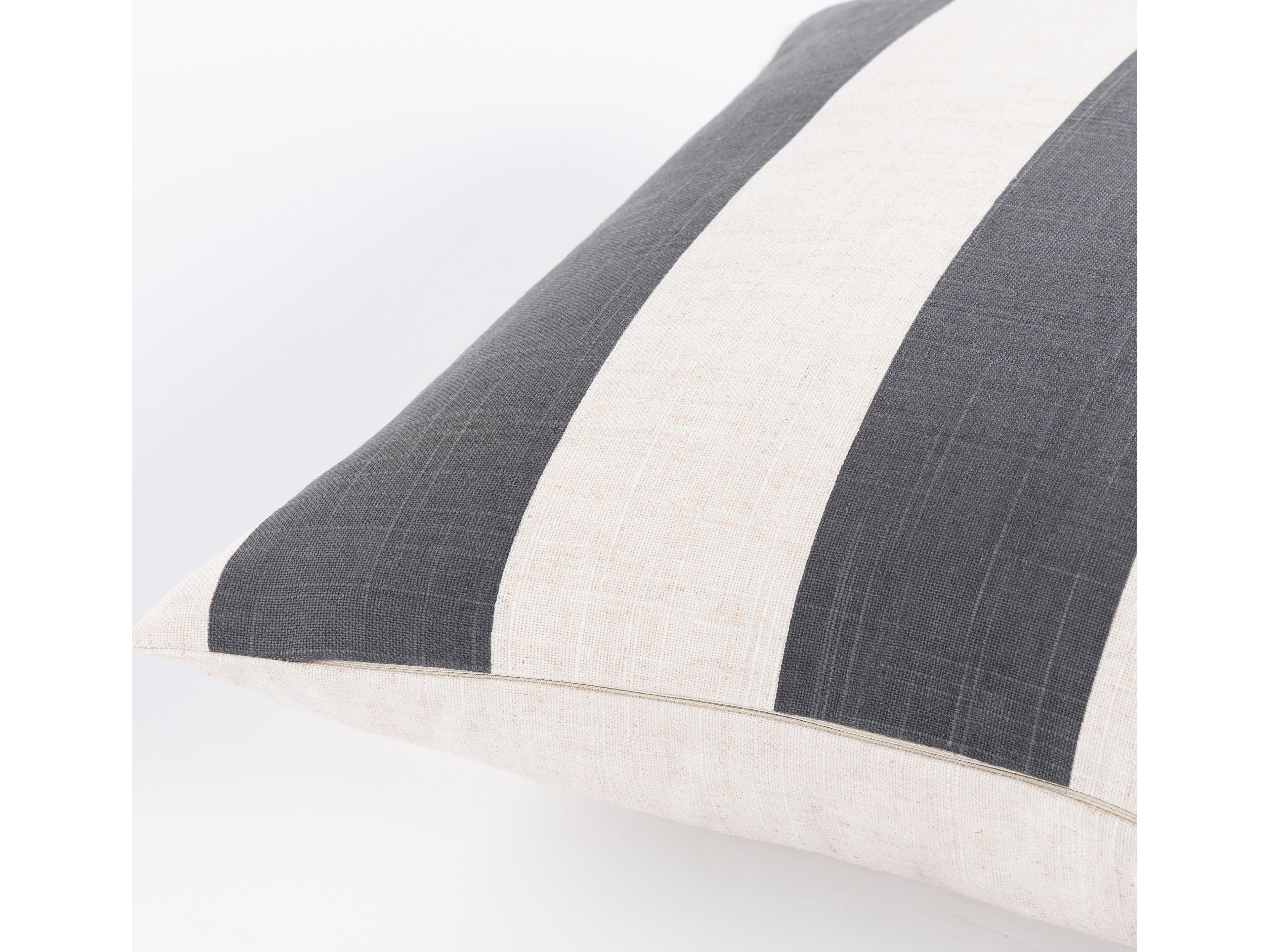 Surya Simple Stripe Ivory Pillow