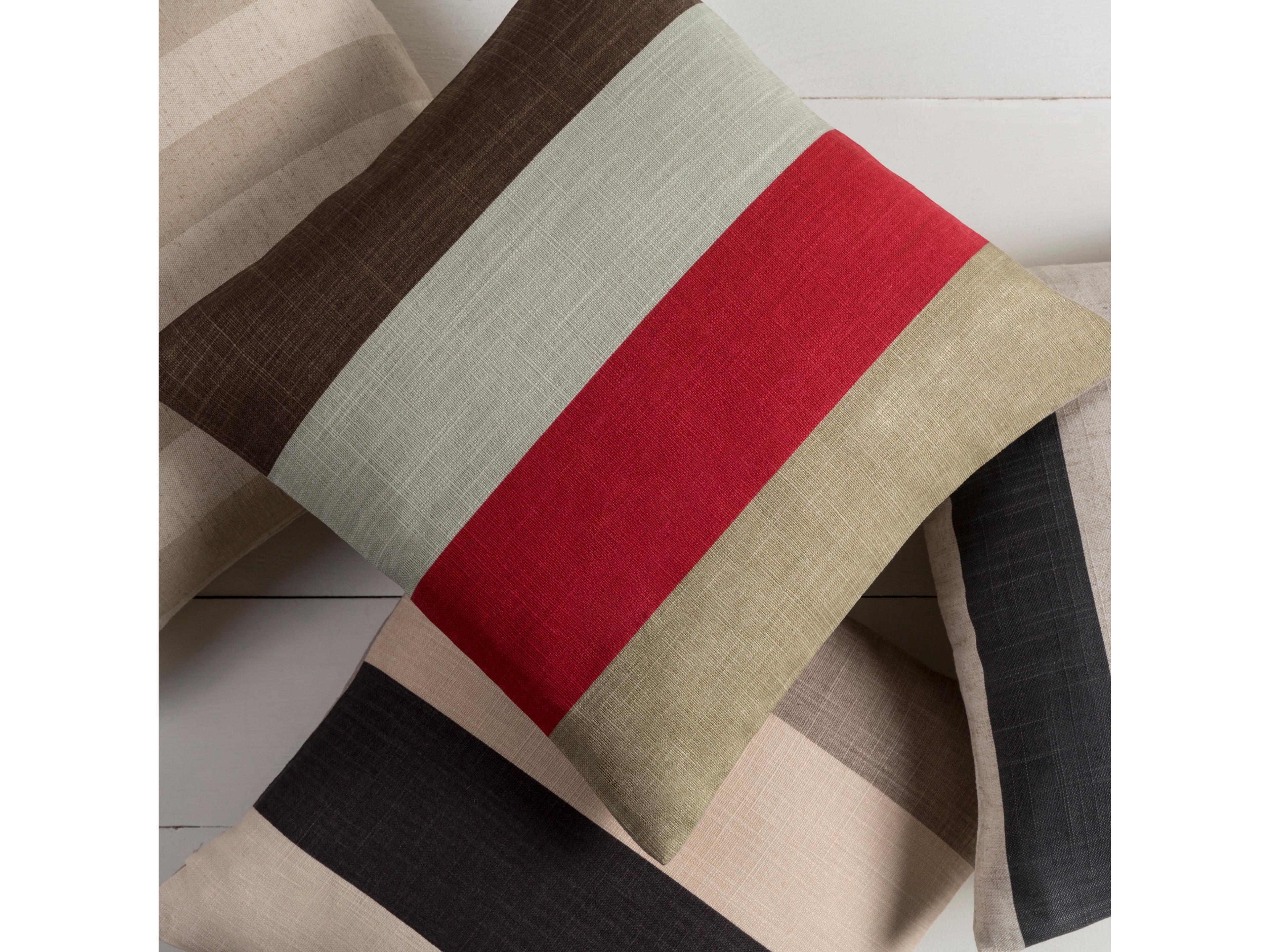 Surya Simple Stripe Ivory Pillow