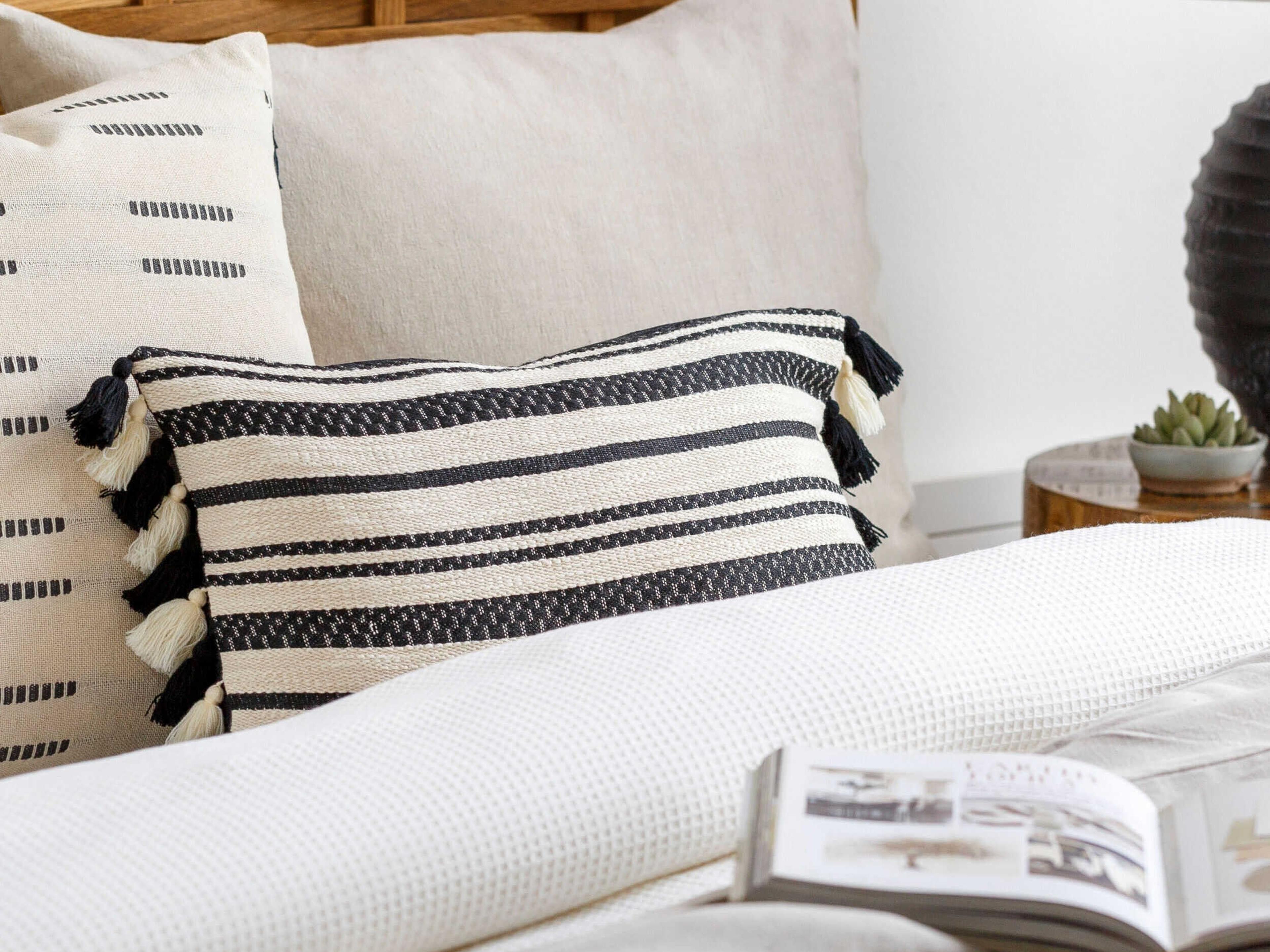 Surya Justine Beige / Black Pillow