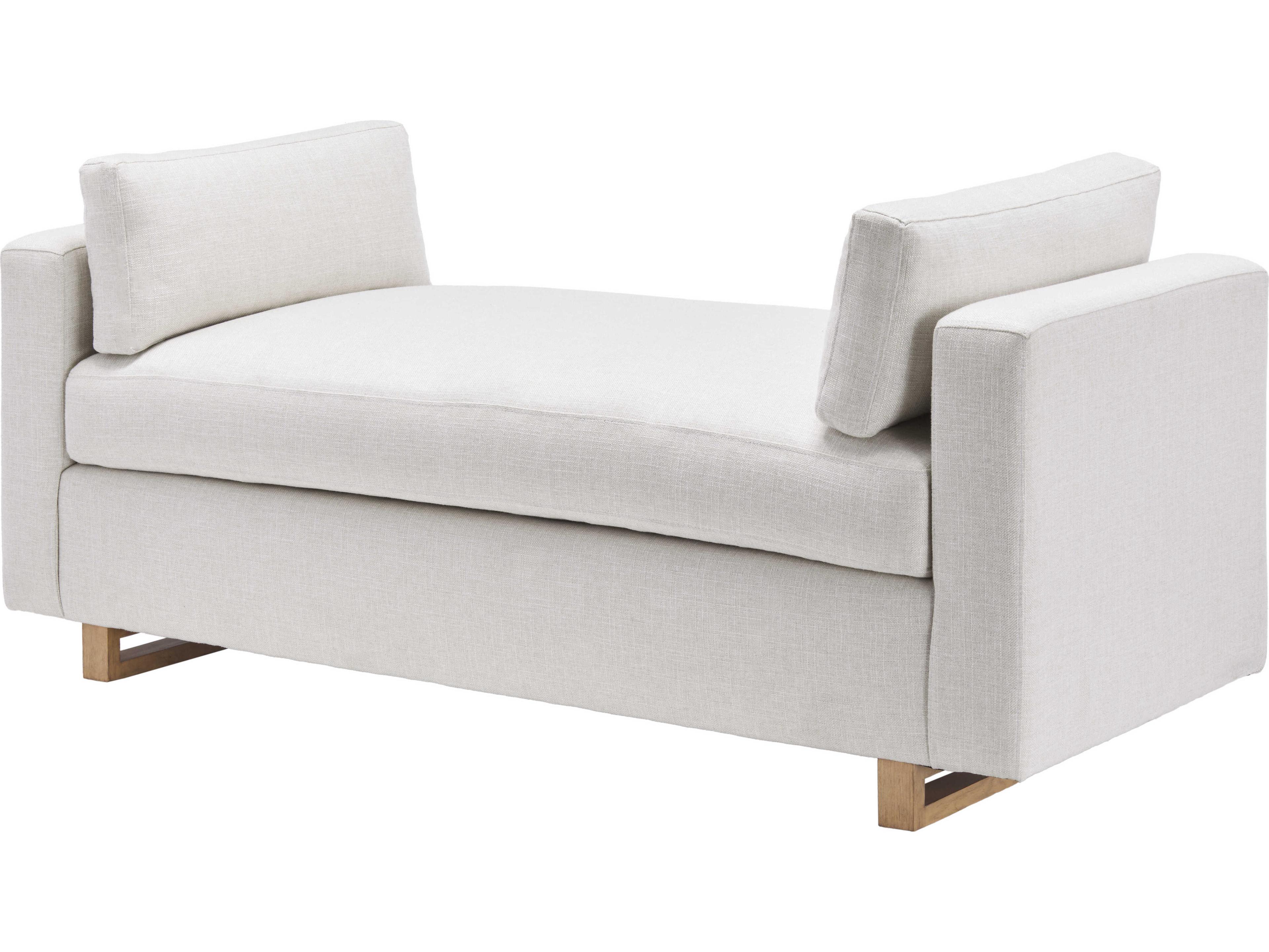 Kaufmann Brown Clear White Upholstered Accent Bench