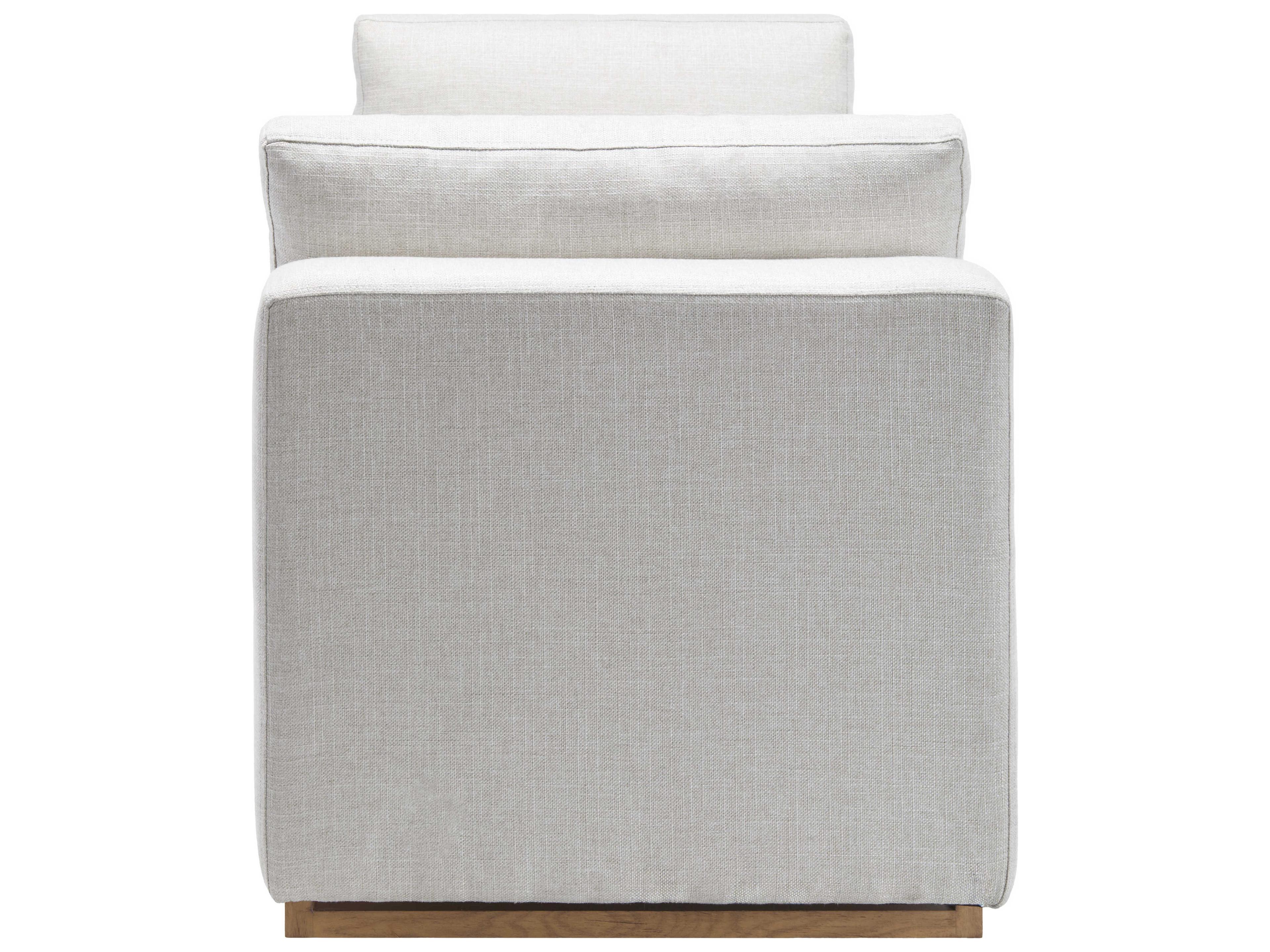 Surya Kaufmann Brown Clear White Upholstered Accent Bench