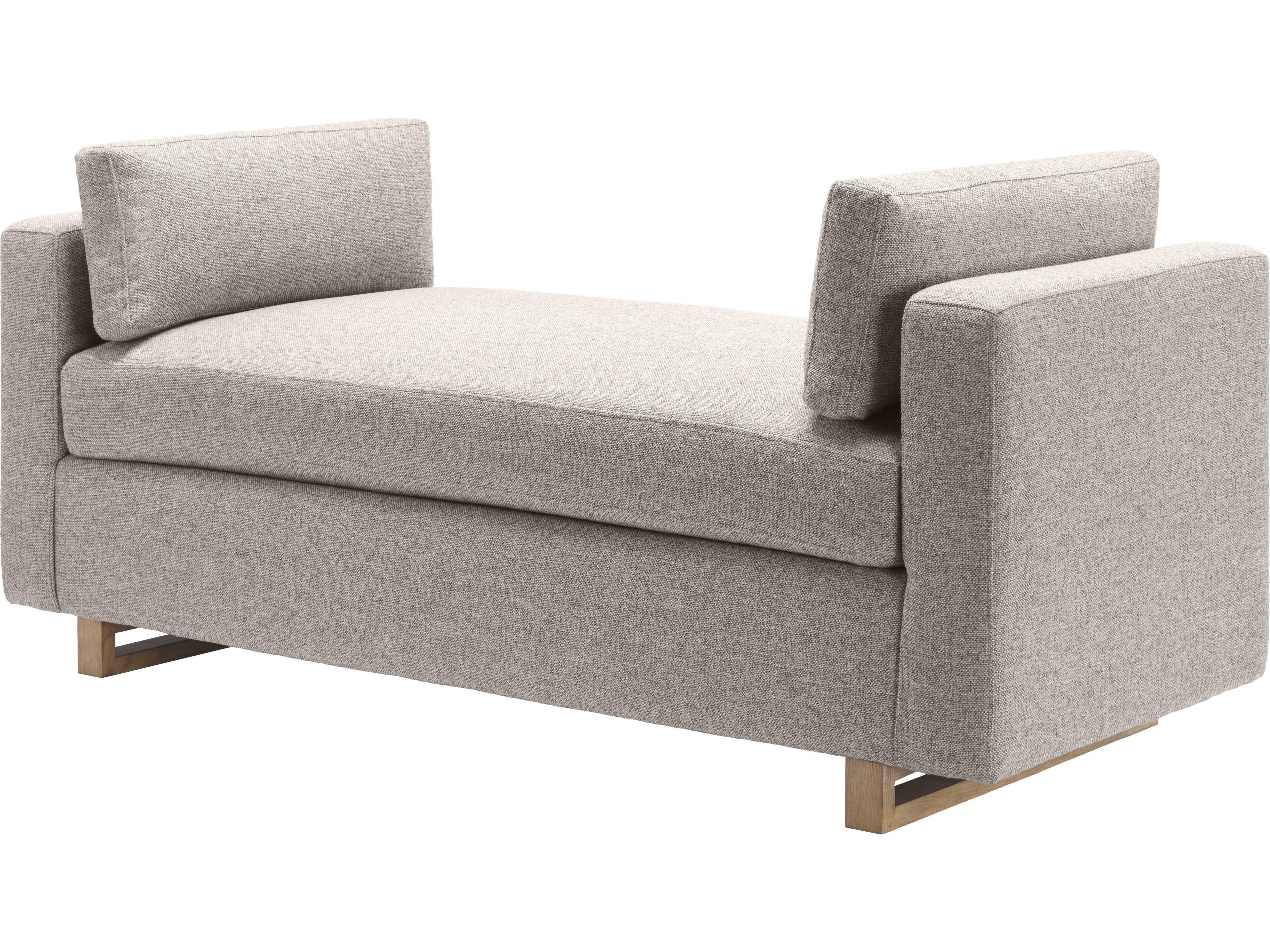 Kaufmann Brown Clear Gray Upholstered Accent Bench