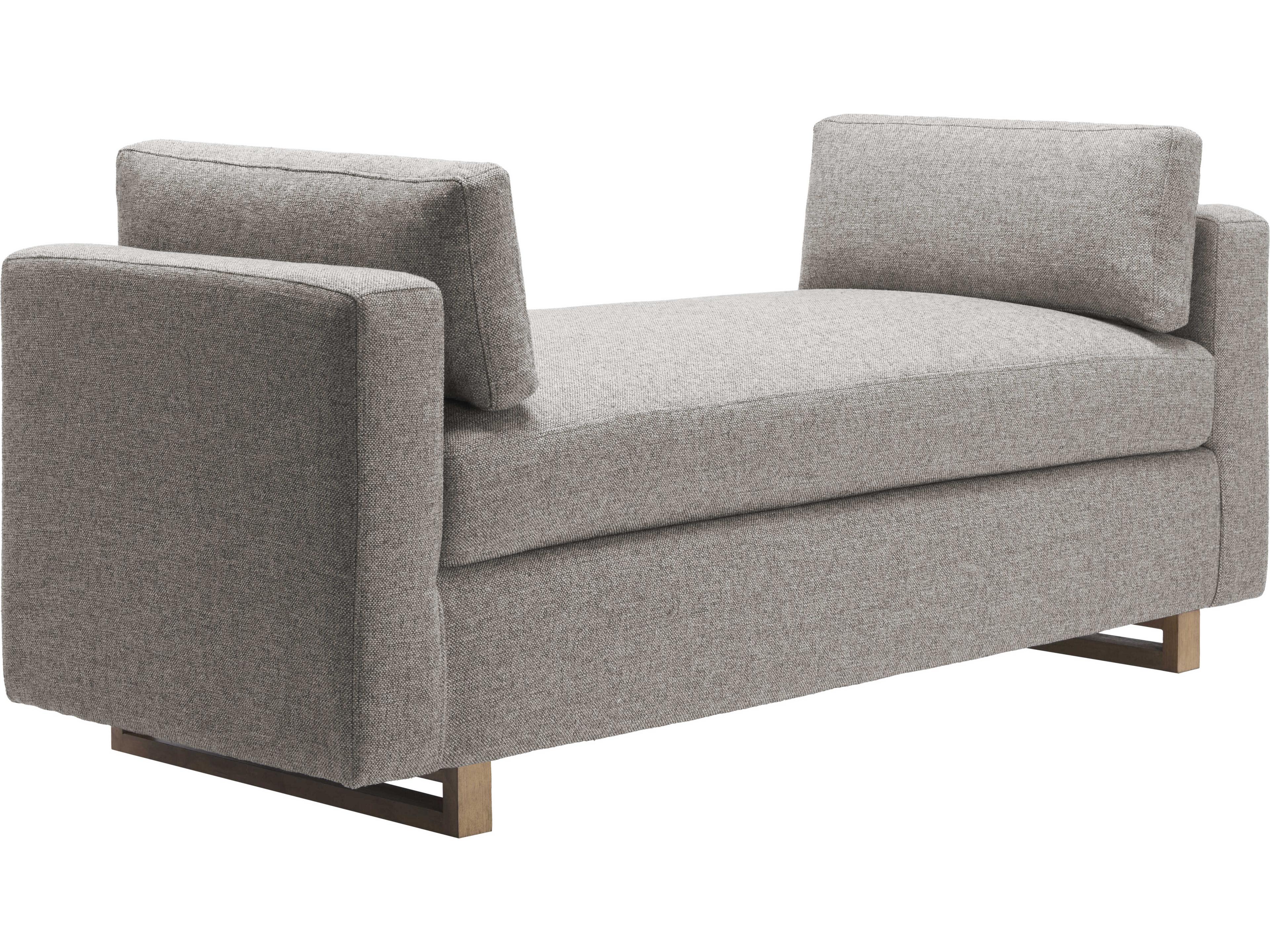 Surya Kaufmann Brown Clear Gray Upholstered Accent Bench