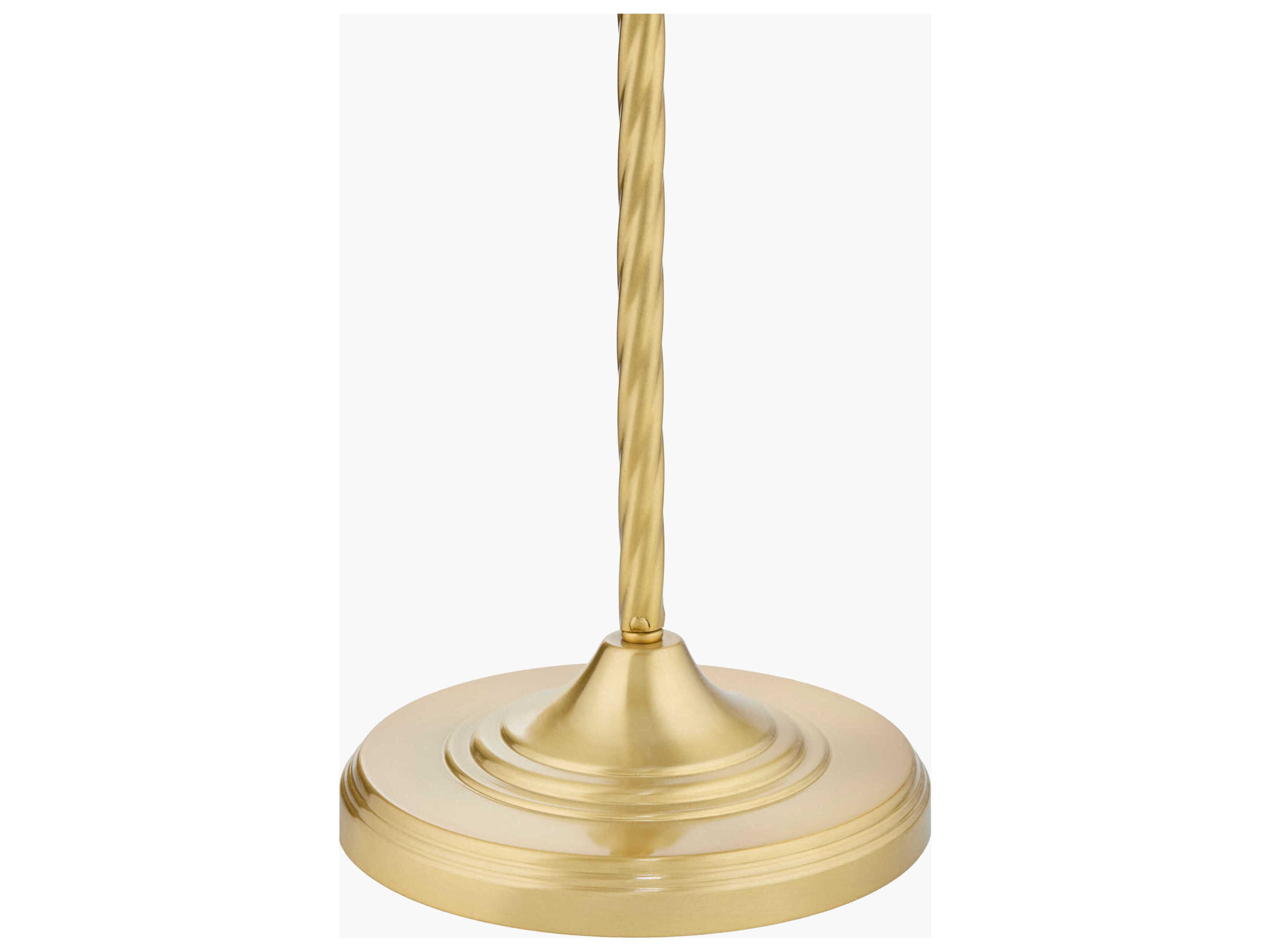 Surya Klawer Metallic Brass White Metal Floor Lamp