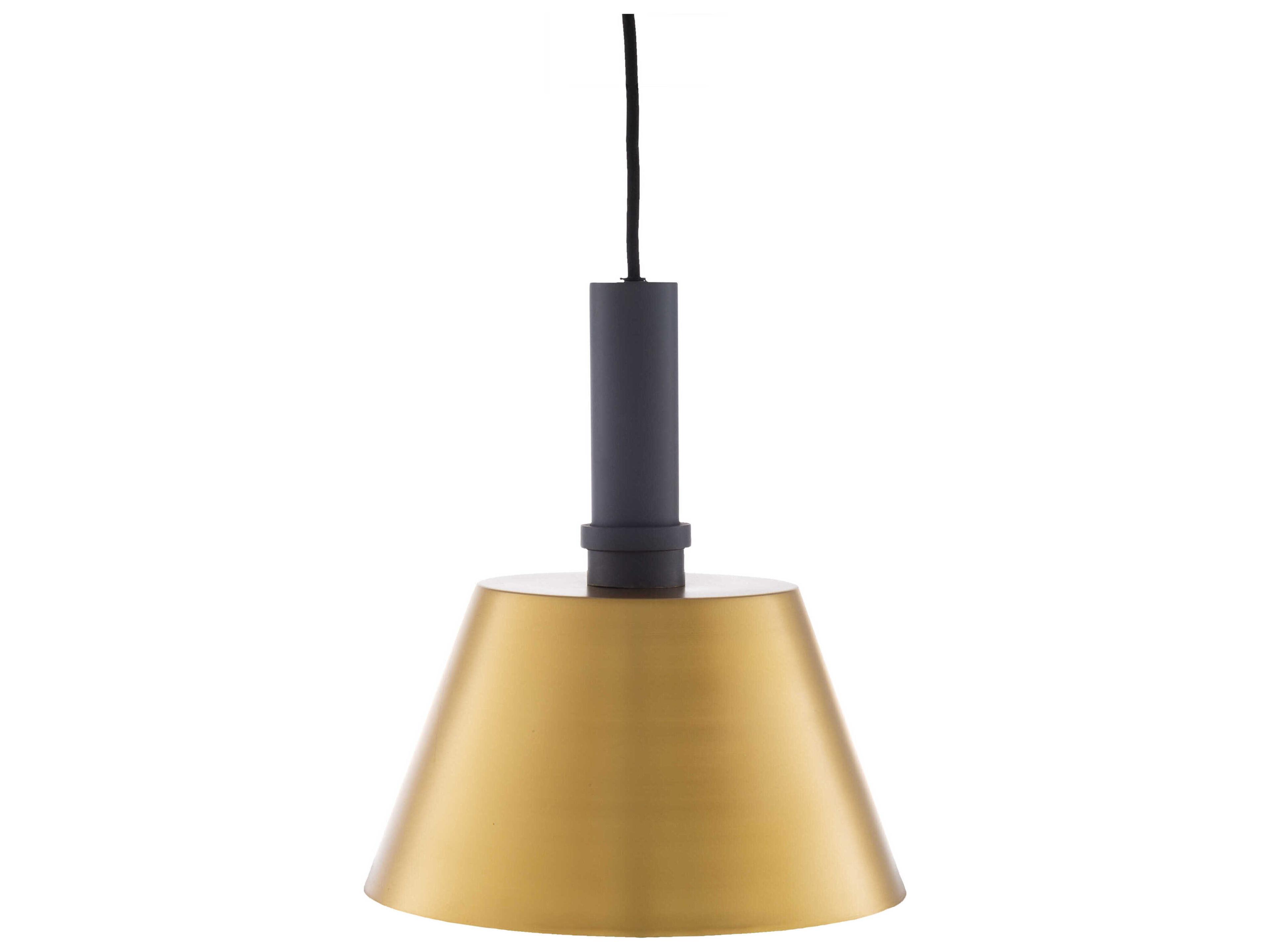 Surya Kori 1-Light Black Brass Mini Pendant