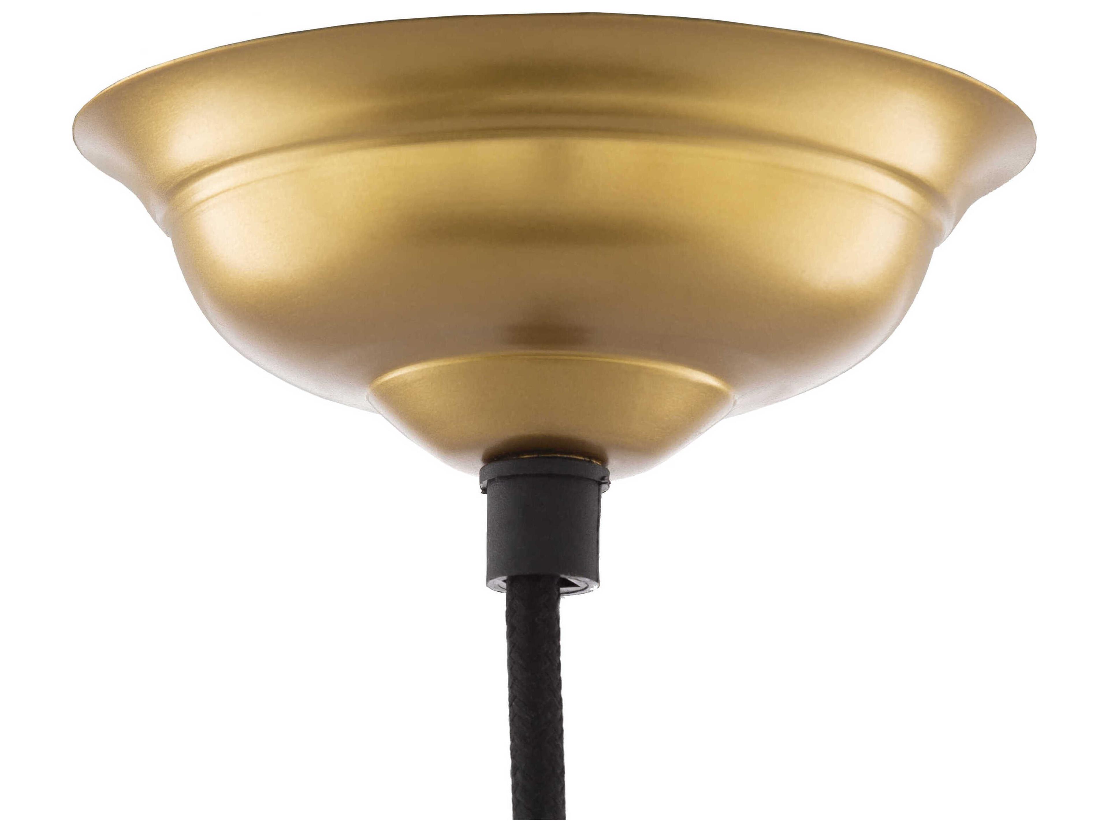 Surya Kori 1-Light Black Brass Mini Pendant