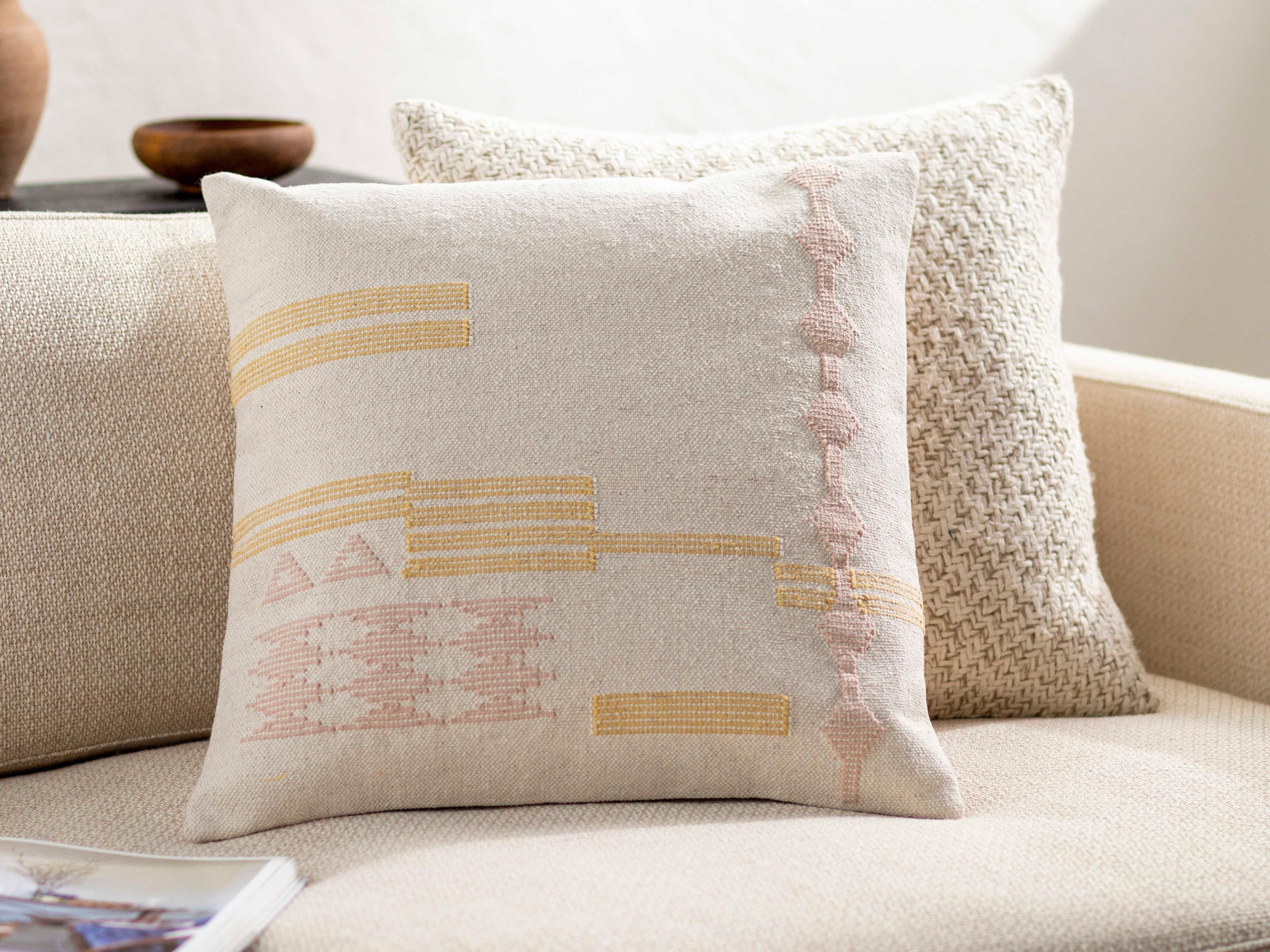 Surya Kyrk Ivory Pillow