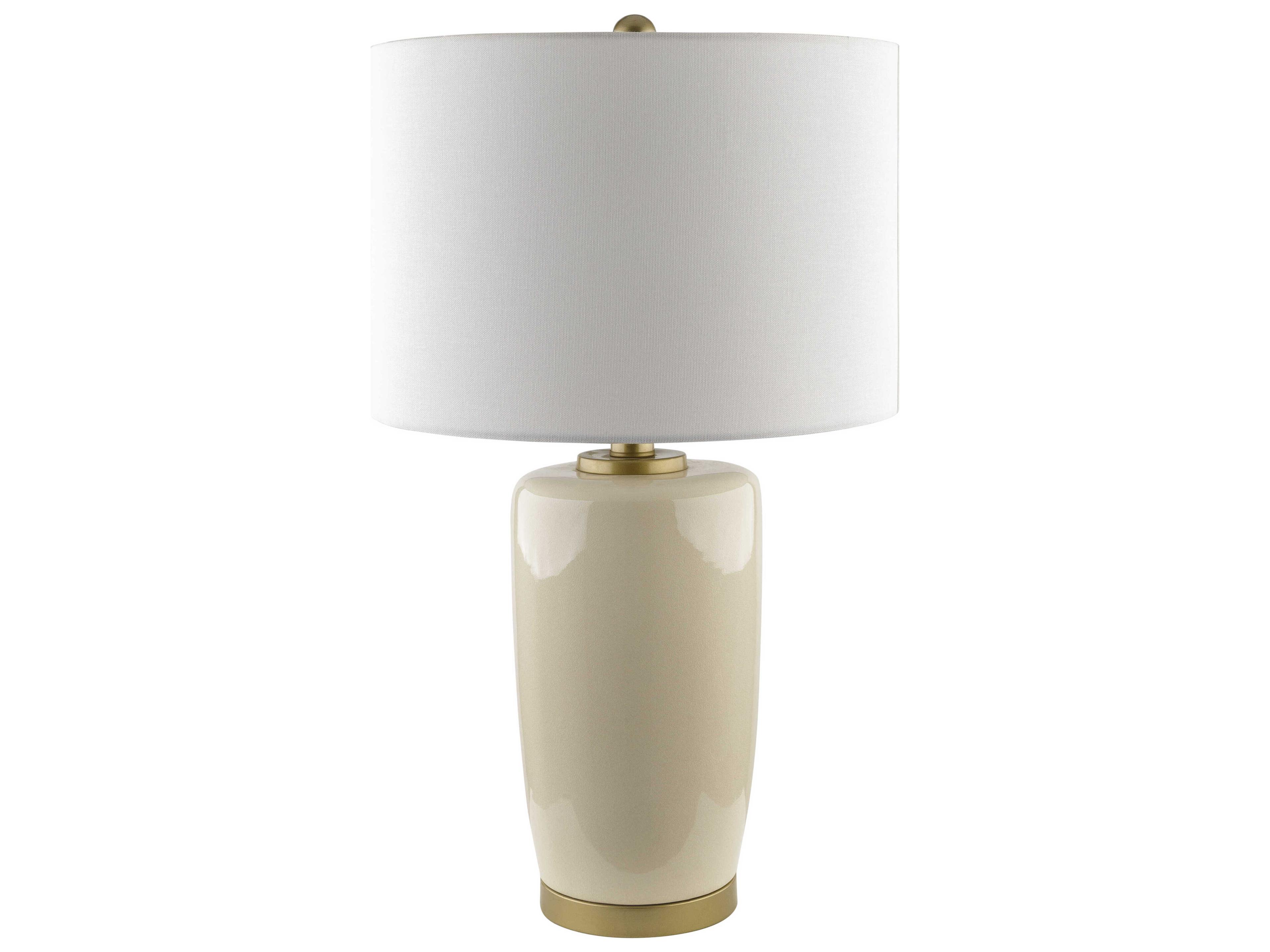 Kasuri Cream White Linen Off Buffet Lamp