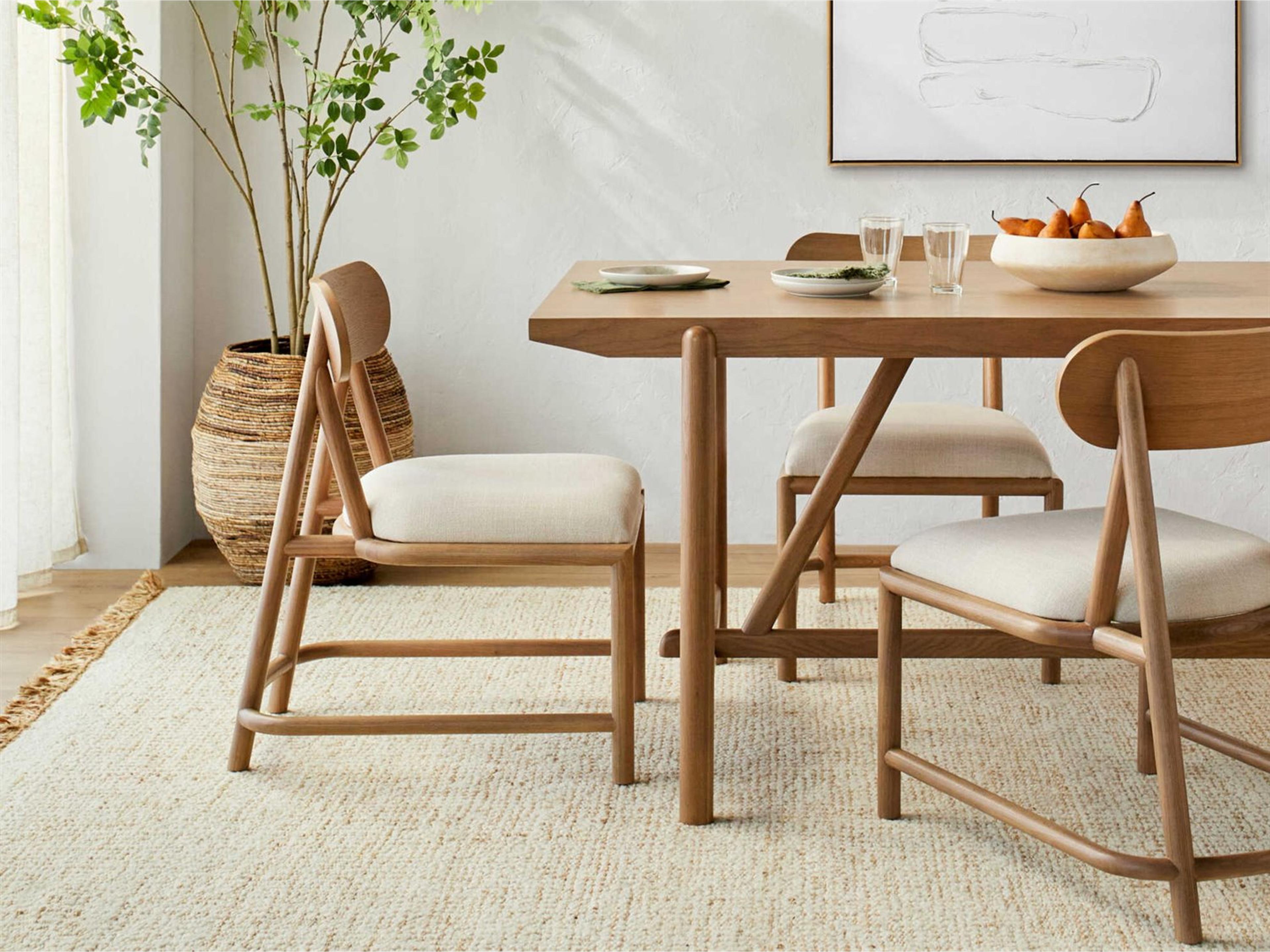 Surya Keating Rectangular Wood Wheat Dining Table