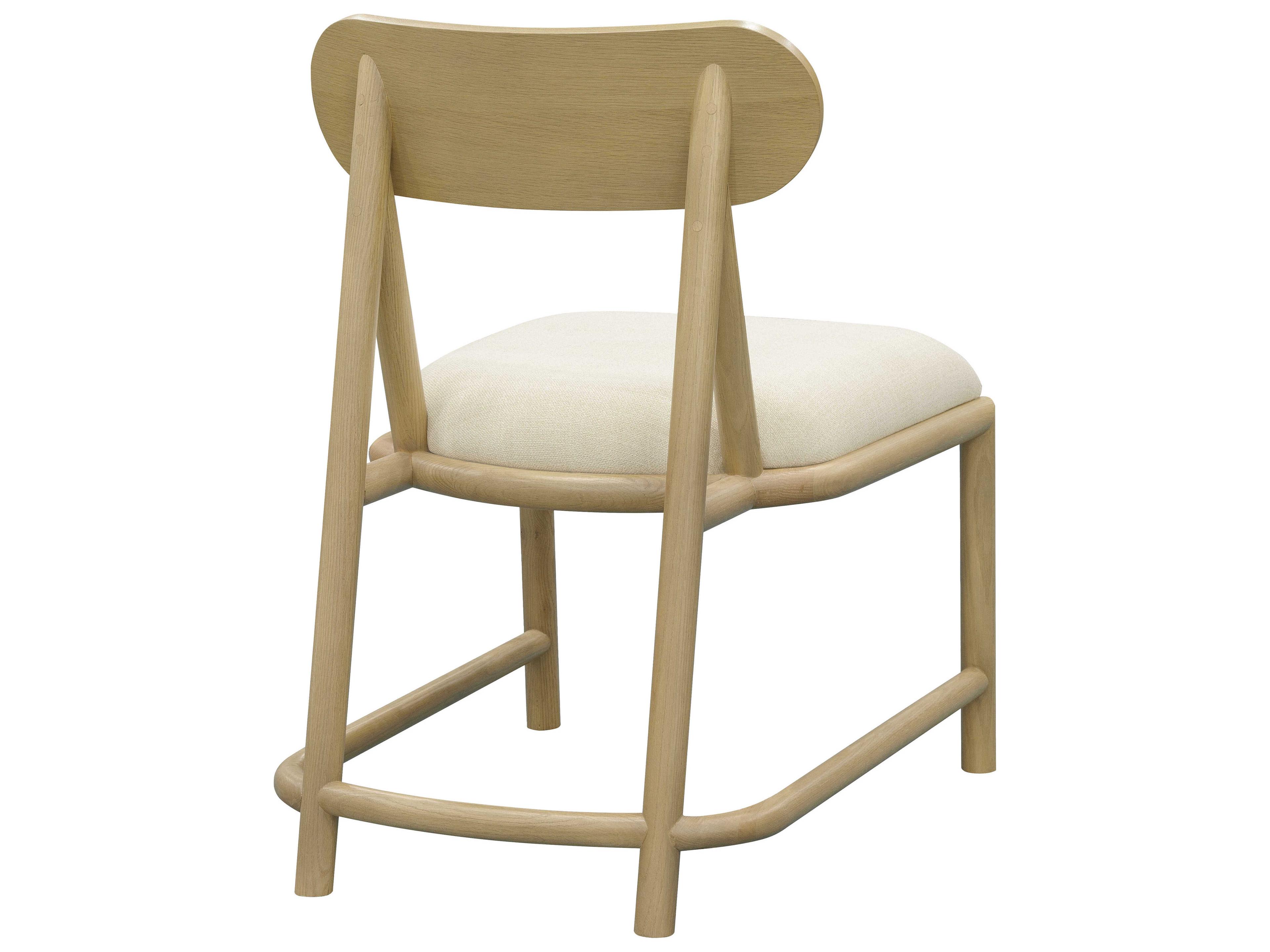 Surya Keating Plywood Beige Upholstered Armless Dining Chair Set of 2