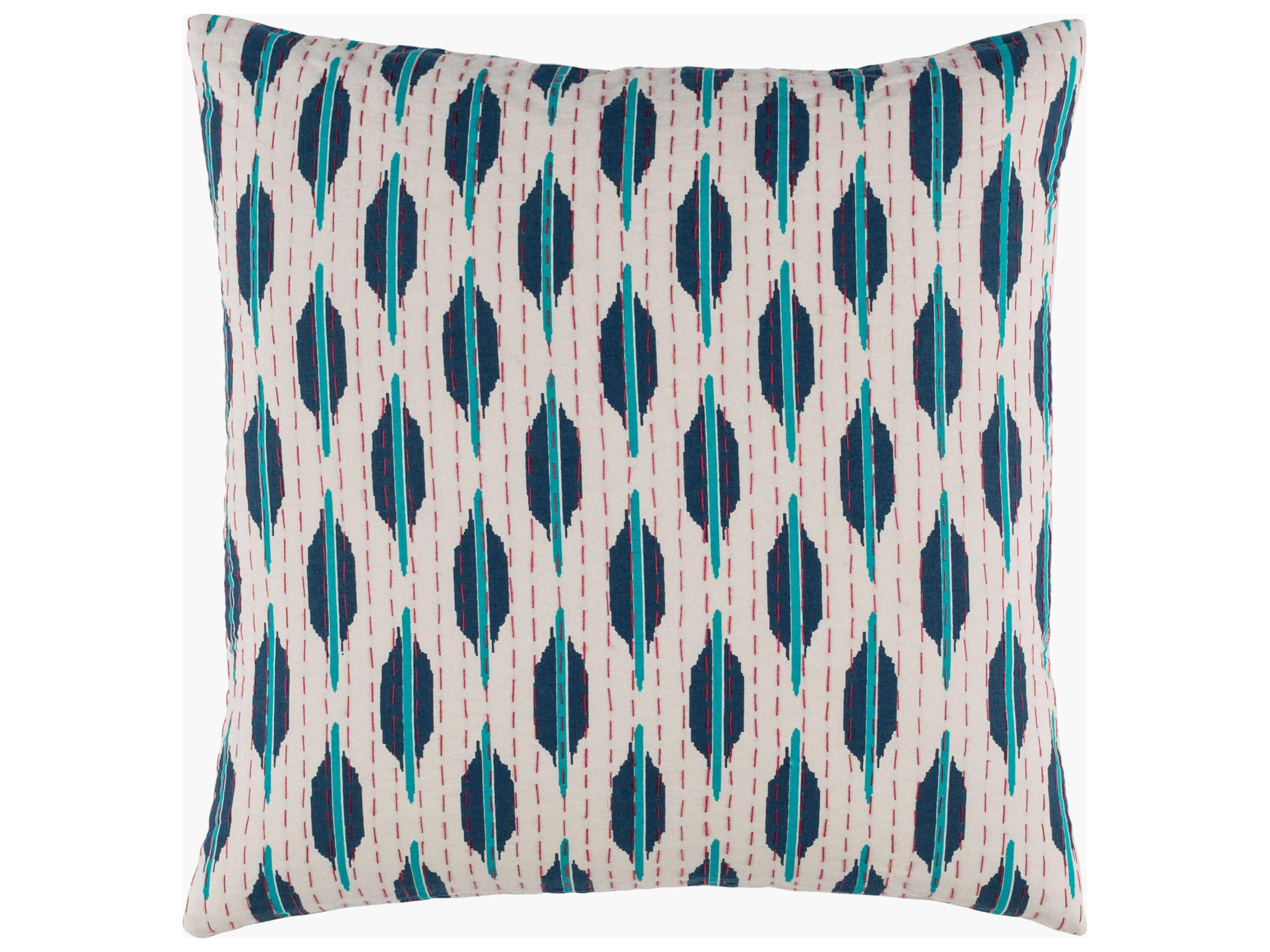 Kantha Teal Pillow