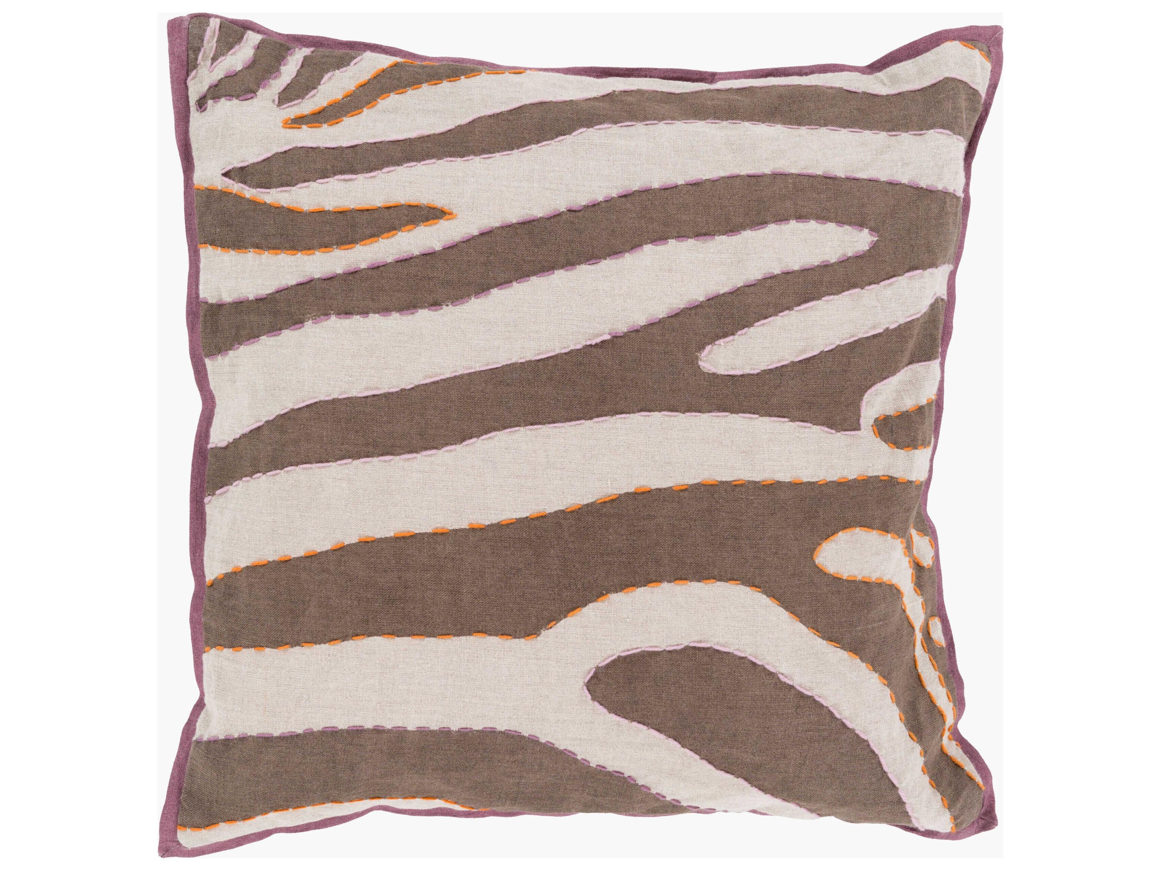 Zebra Dark Brown Pillow