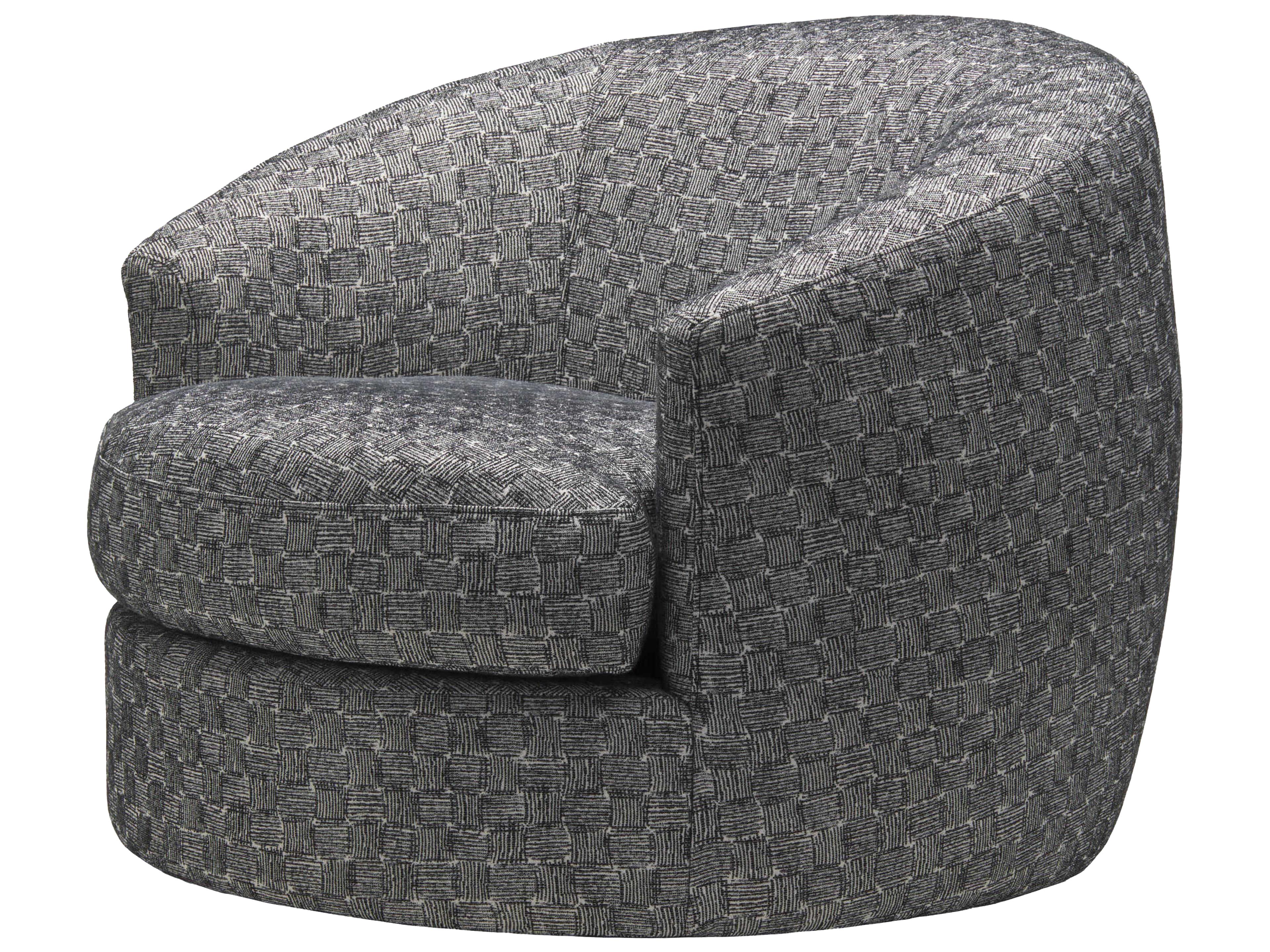 Lindley Swivel Black Accent Chair