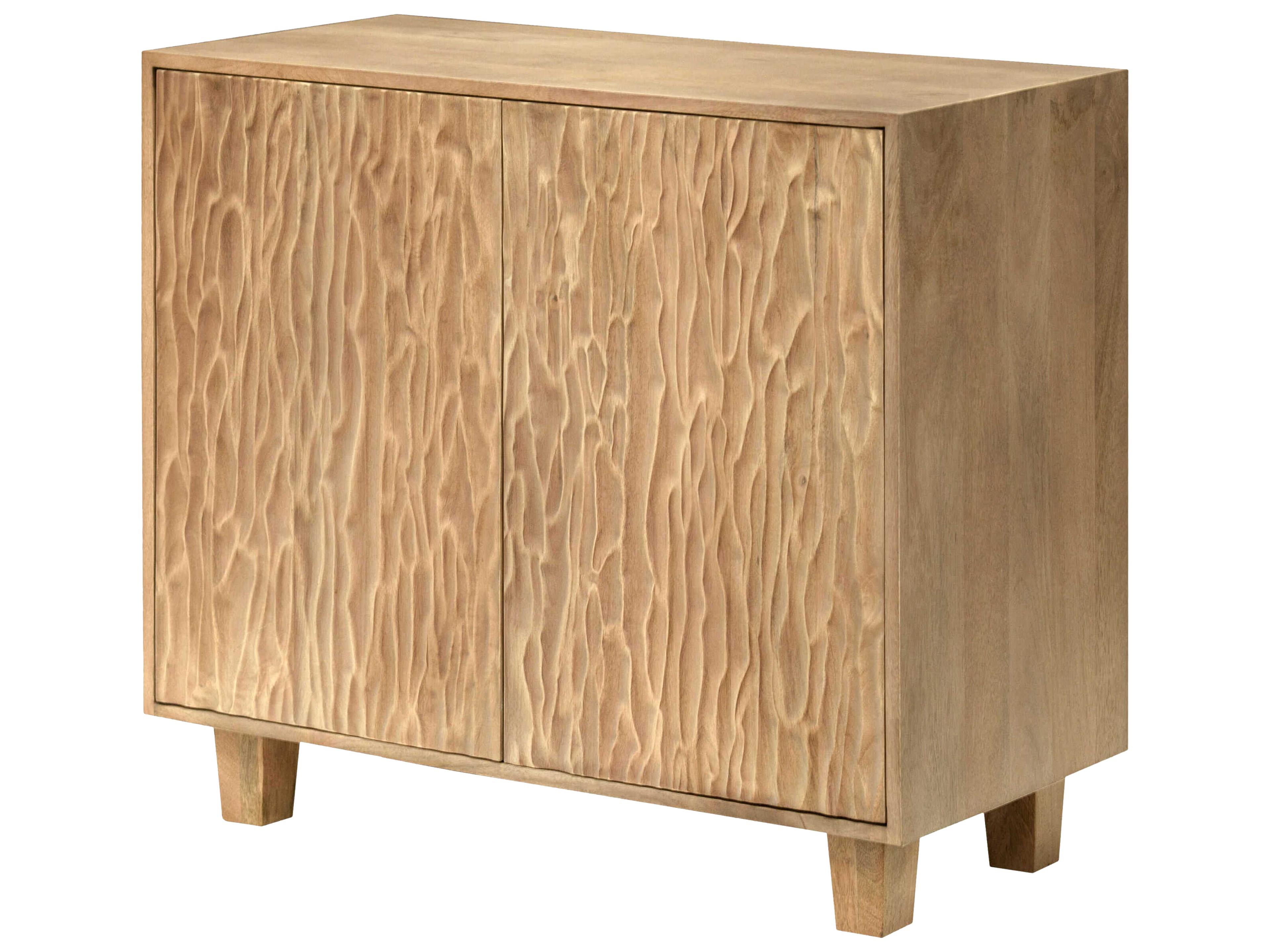 Ledro Beige Mango Wood Accent Cabinet