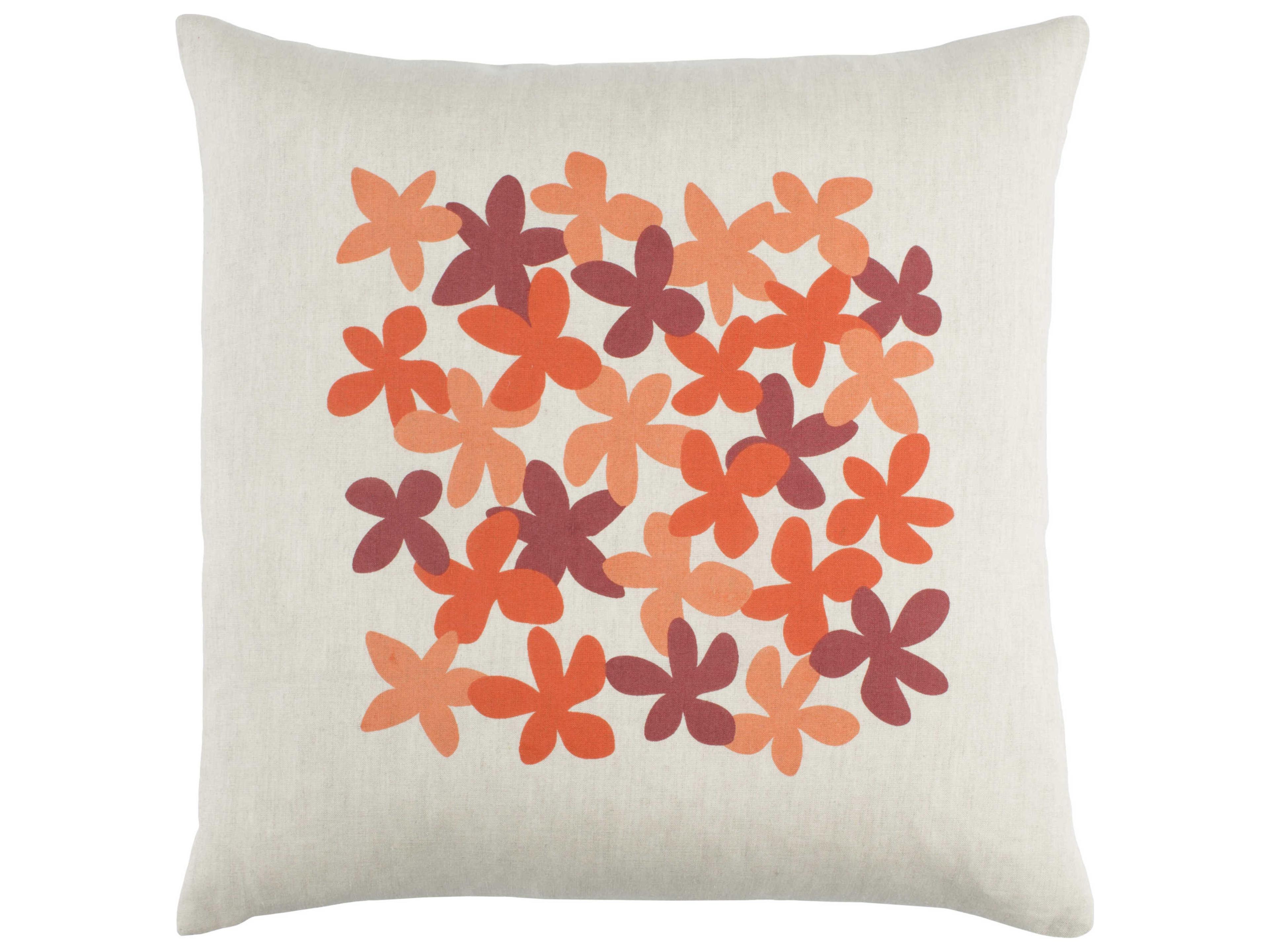 Little Flower Coral Pillow